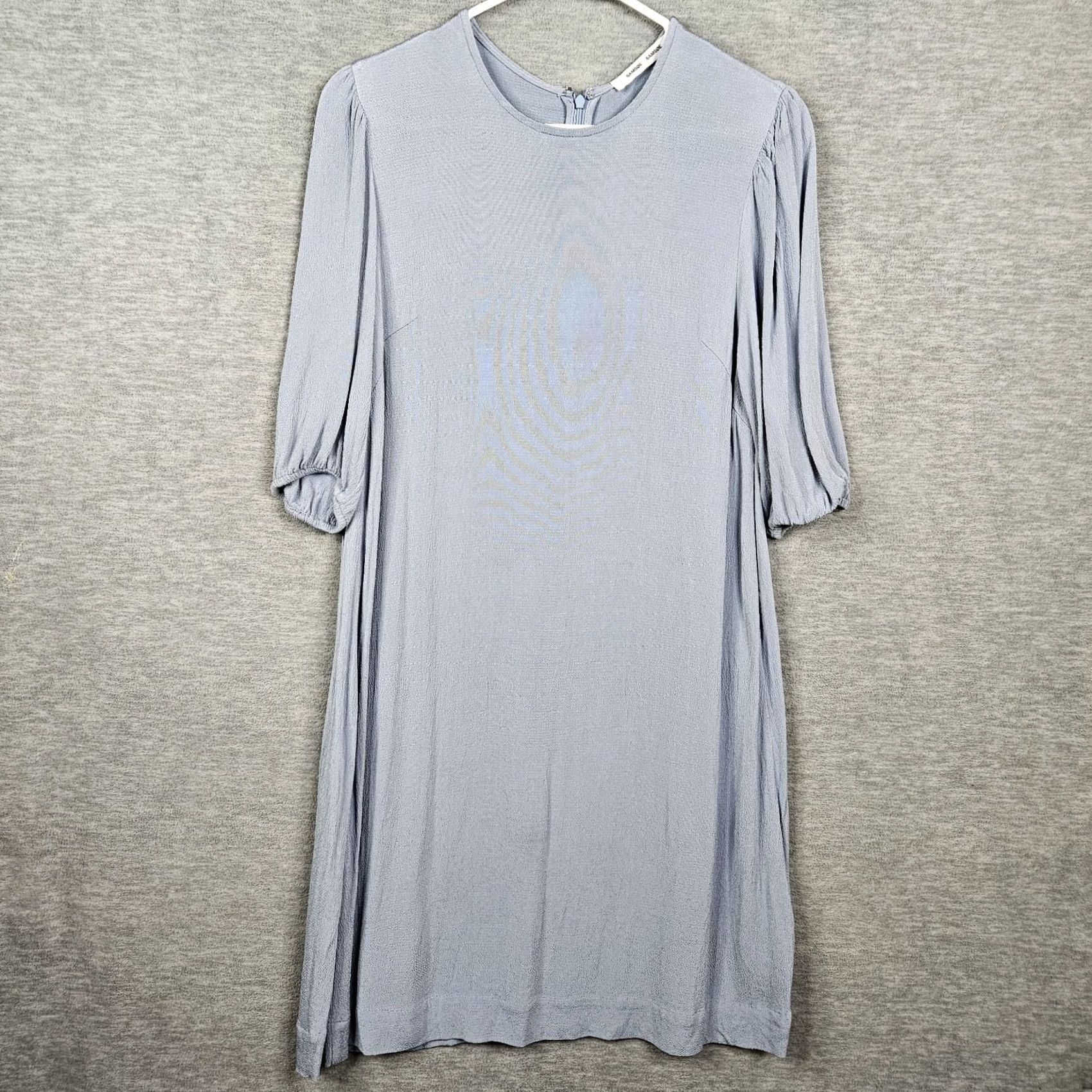 Vintage SAMSOE Aramss Women’s XS Mini Shift Dress Ldusty Blue Crew Neck Casual-Vest AA Size XS / US 0-2 / IT 36-38 - 2 Thumbnail
