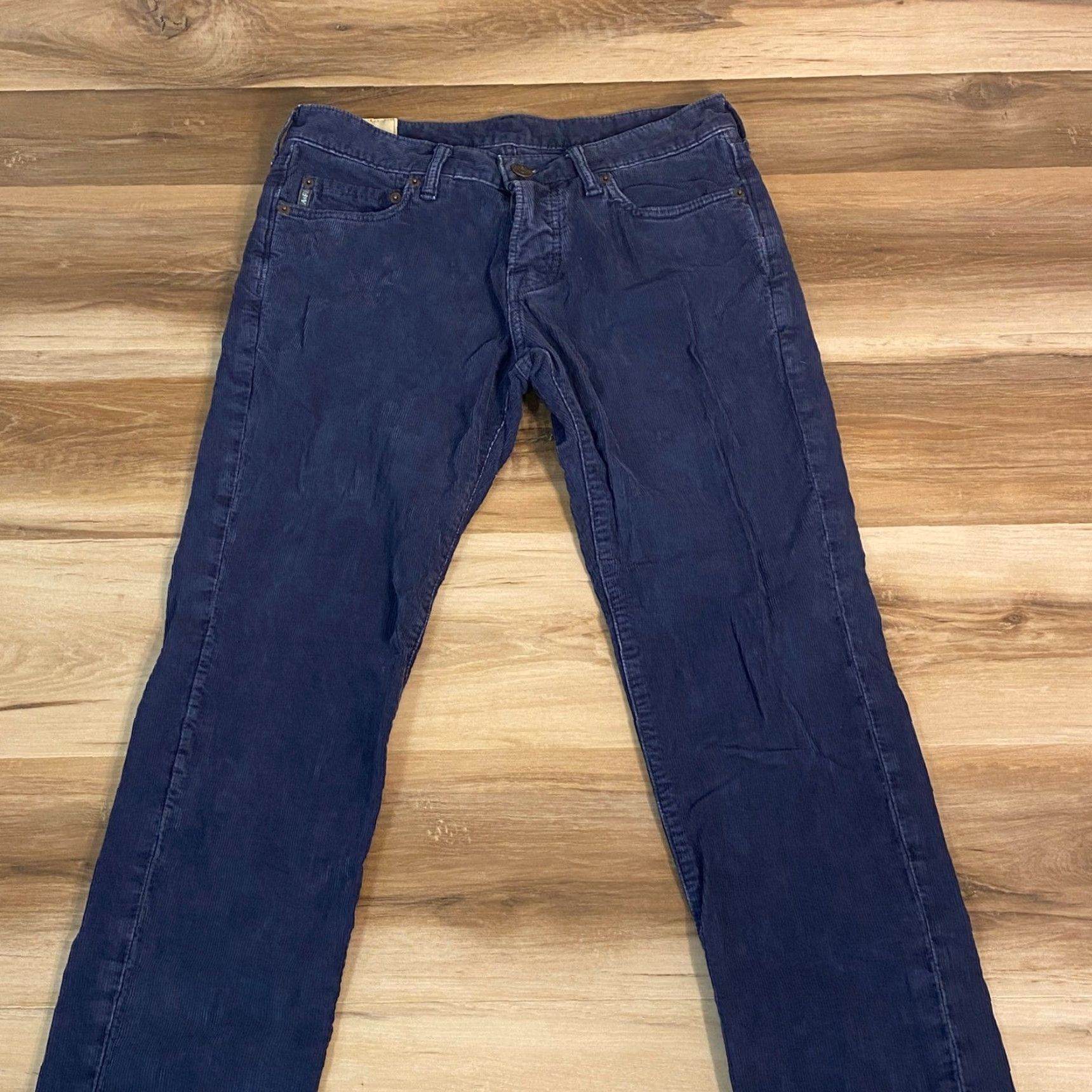Abercrombie & Fitch Abercrombie Fitch Mens Corduroy Skinny Pants Navy Blue W30 L32 Size US 30 / EU 46 - 6 Thumbnail