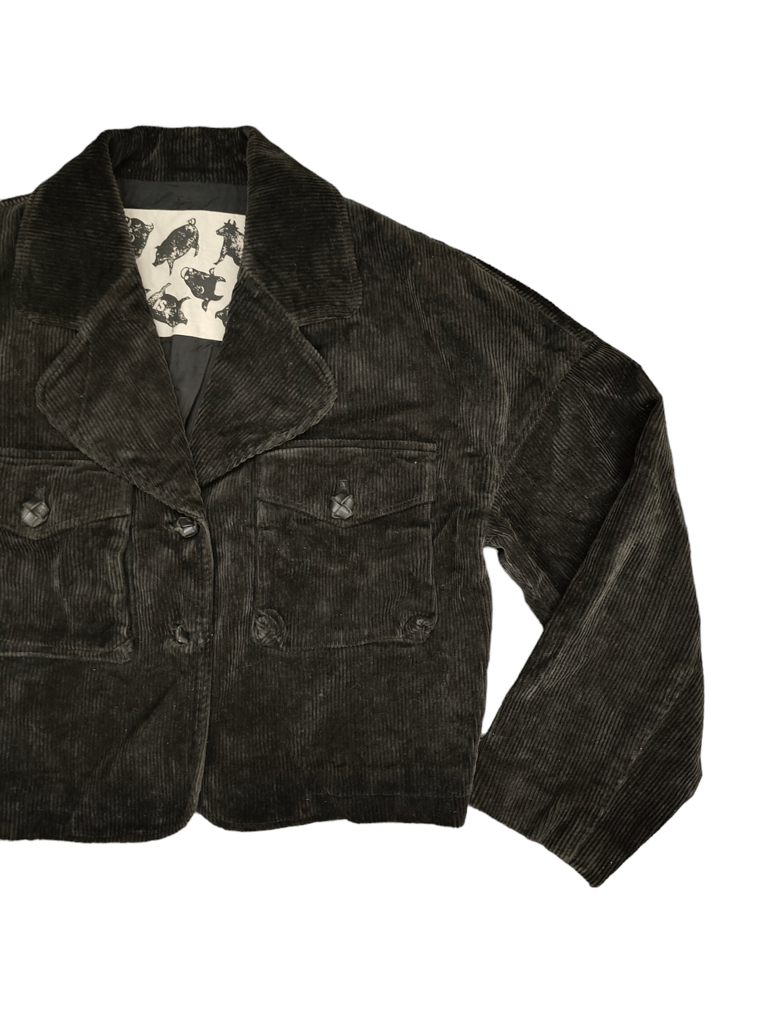 Issey Miyake Vintage 90s Issey Miyake Corduroy Cropped Jacket Tsumori Era Size M / US 6-8 / IT 42-44 - 4 Thumbnail