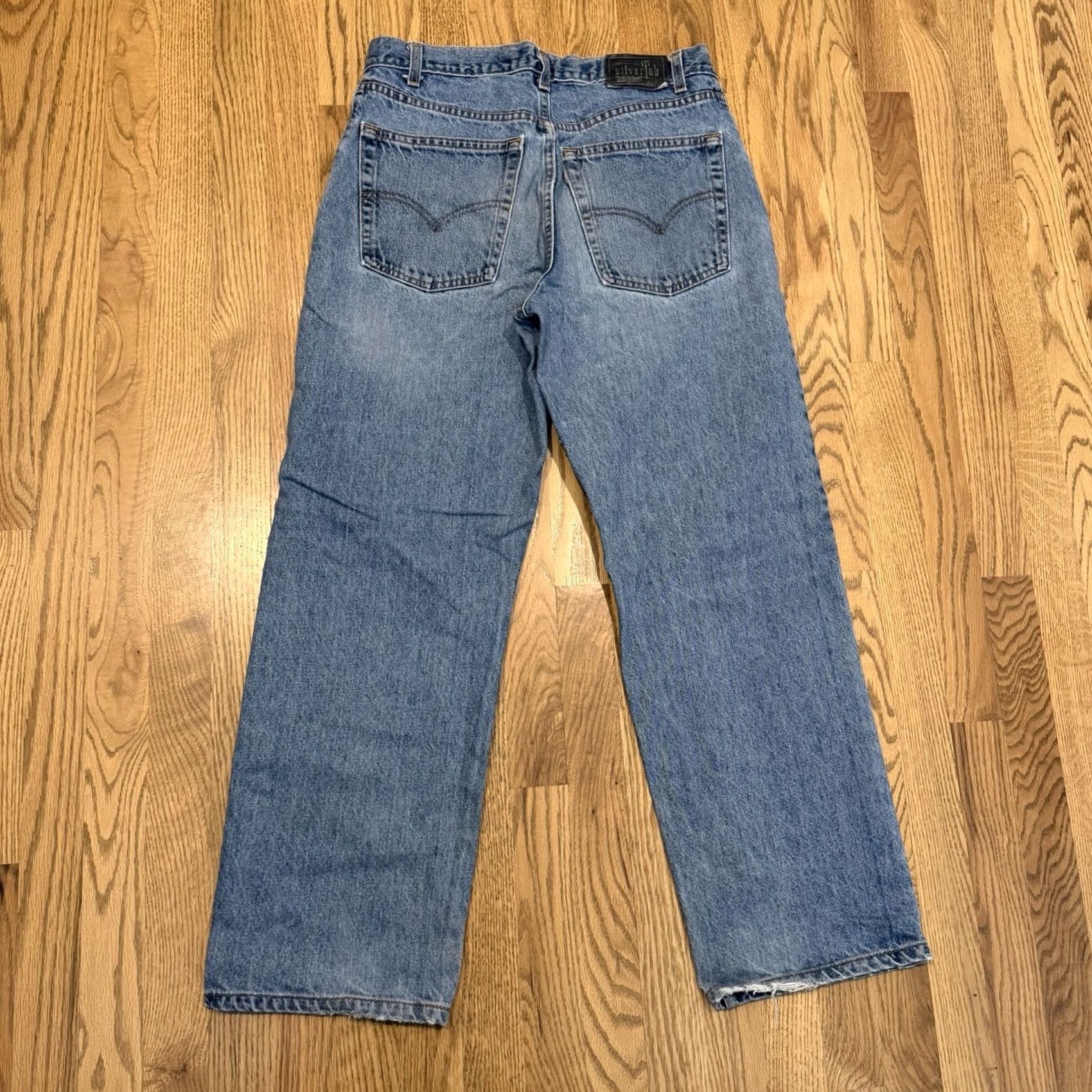 Levi's VINTAGE Levi's SilverTab Jeans Straight 32x29 Denim Blue Men Regular 90s Grunge USA Kid - (adjusted to fit rules) Size US 32 / EU 48 - 2 Thumbnail