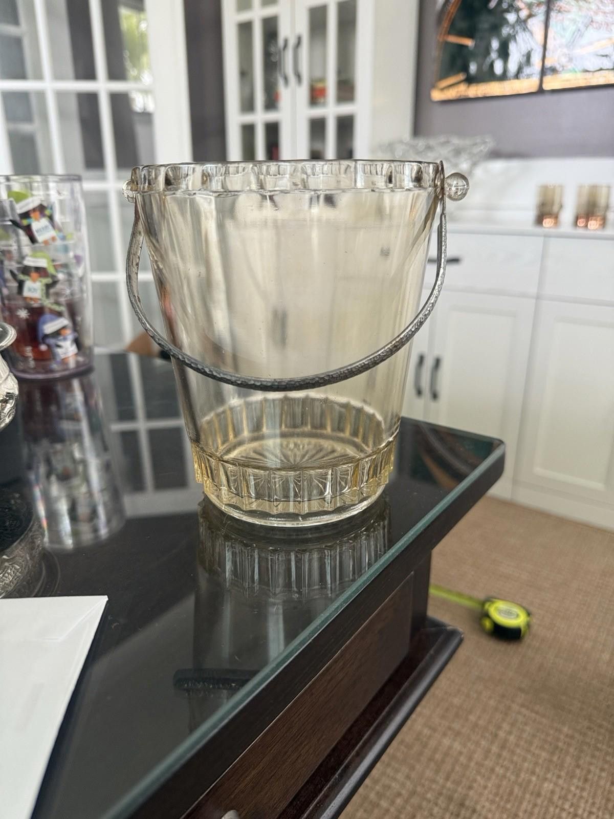 Designer Vintage Antique Mid Century Cut Glass Ice Bucket Size ONE SIZE - 1 Thumbnail
