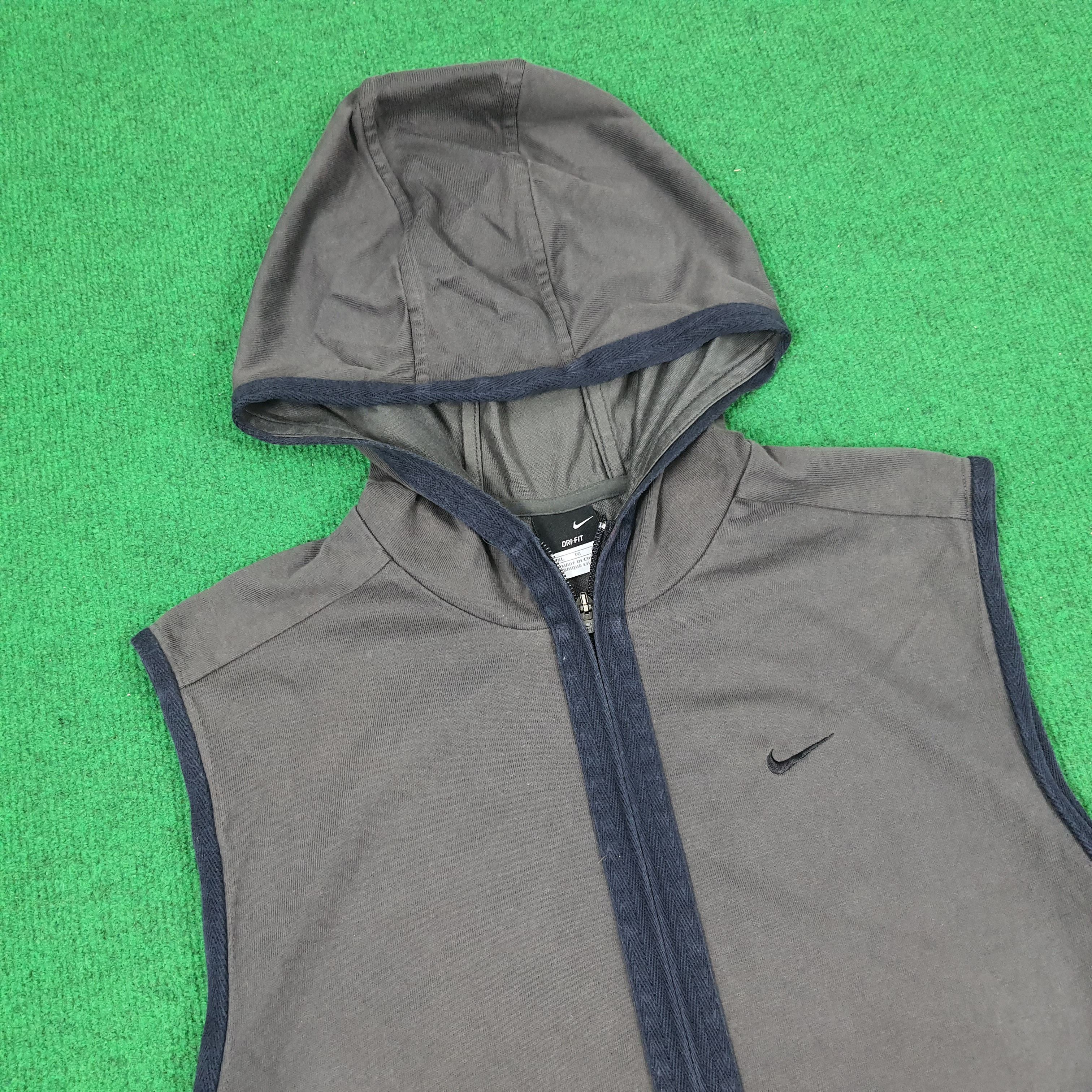 Nike × Vintage Vintage Nike Gym Training Outdoor Sleeveless Zipper Hoodie Size US M / EU 48-50 / 2 - 2 Thumbnail