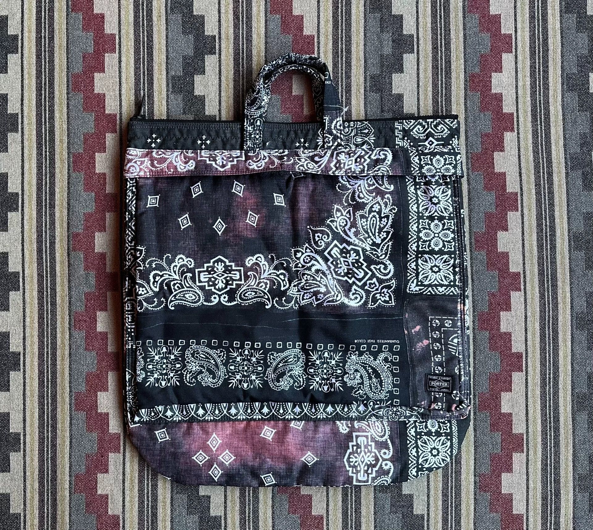 Neighborhood Neighborhood x Porter-Yoshida Black Cashew Print Tote Size ONE SIZE - 1 Thumbnail