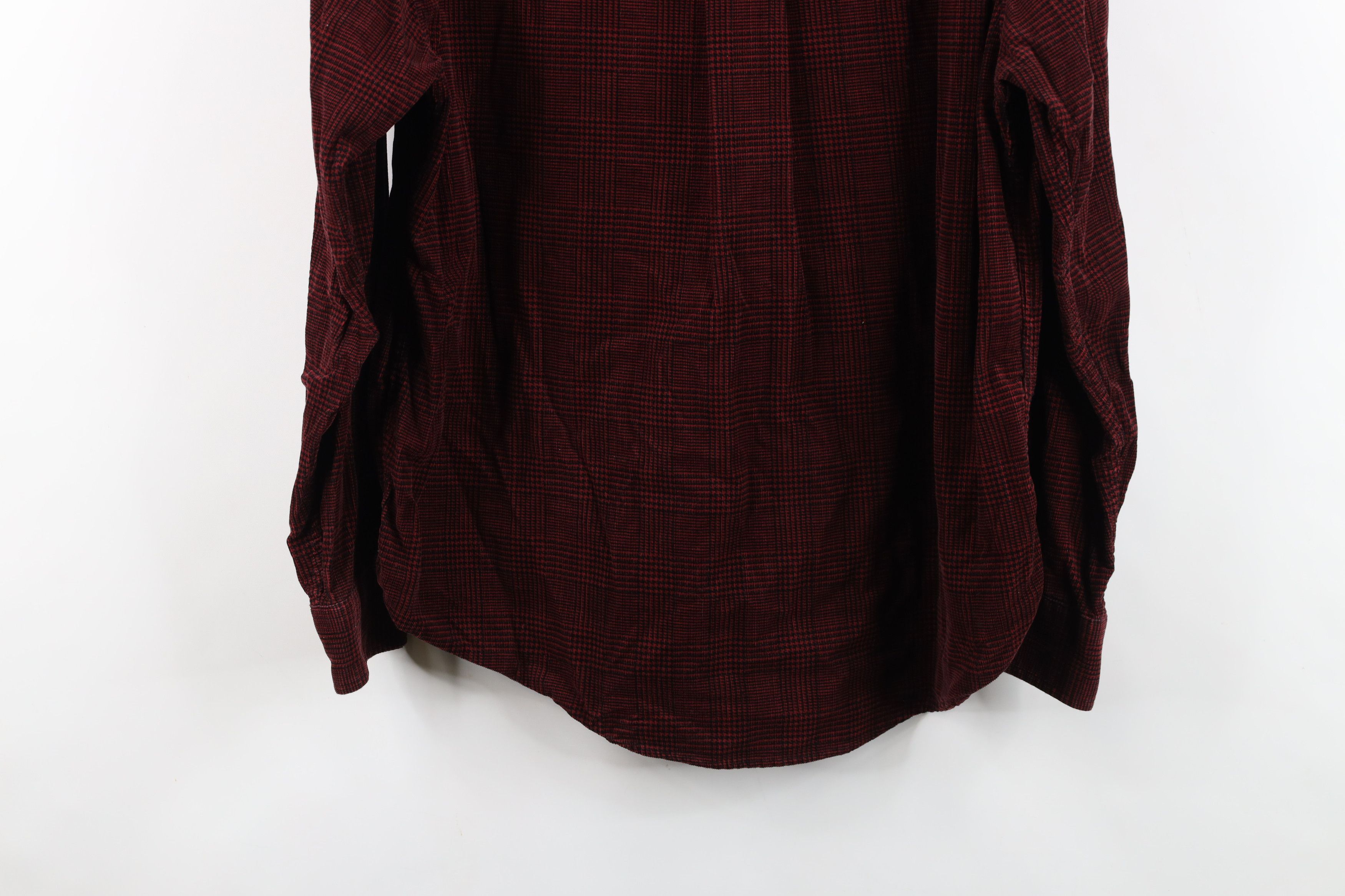Vintage Vintage 90s Streetwear Houndstooth Corduroy Button Shirt Size US XL / EU 56 / 4 - 12 Thumbnail