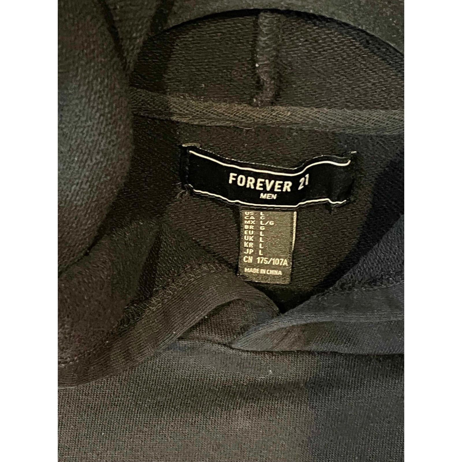 Forever 21 Forever 21 Versus Test Pullover Black Hoodie Mens L Size US L / EU 52-54 / 3 - 3 Thumbnail
