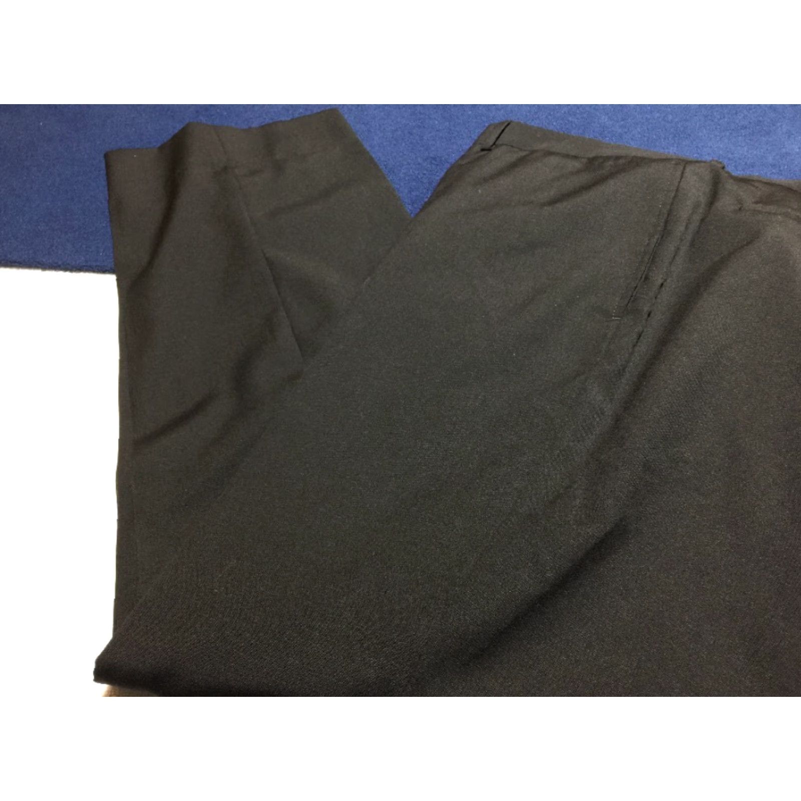 Pronto Uomo Pronto Uomo Men's Big & Tall Dress Pants Black Wool Blend 45x31 Flat Front Size US 44 / EU 60 - 7 Thumbnail