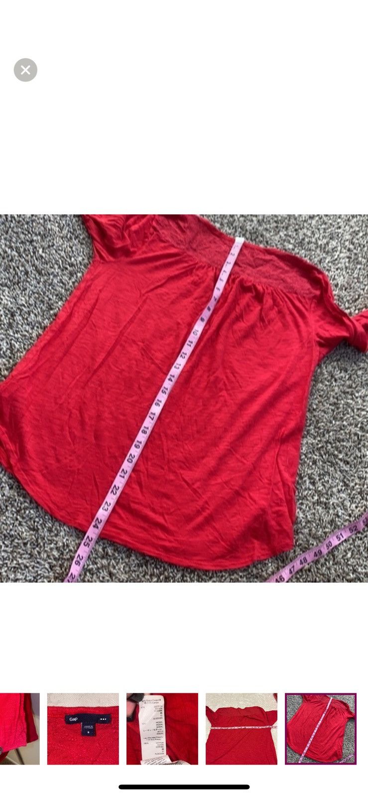 Gap Gap small Henley red knit blouse Size S / US 4 / IT 40 - 6 Thumbnail