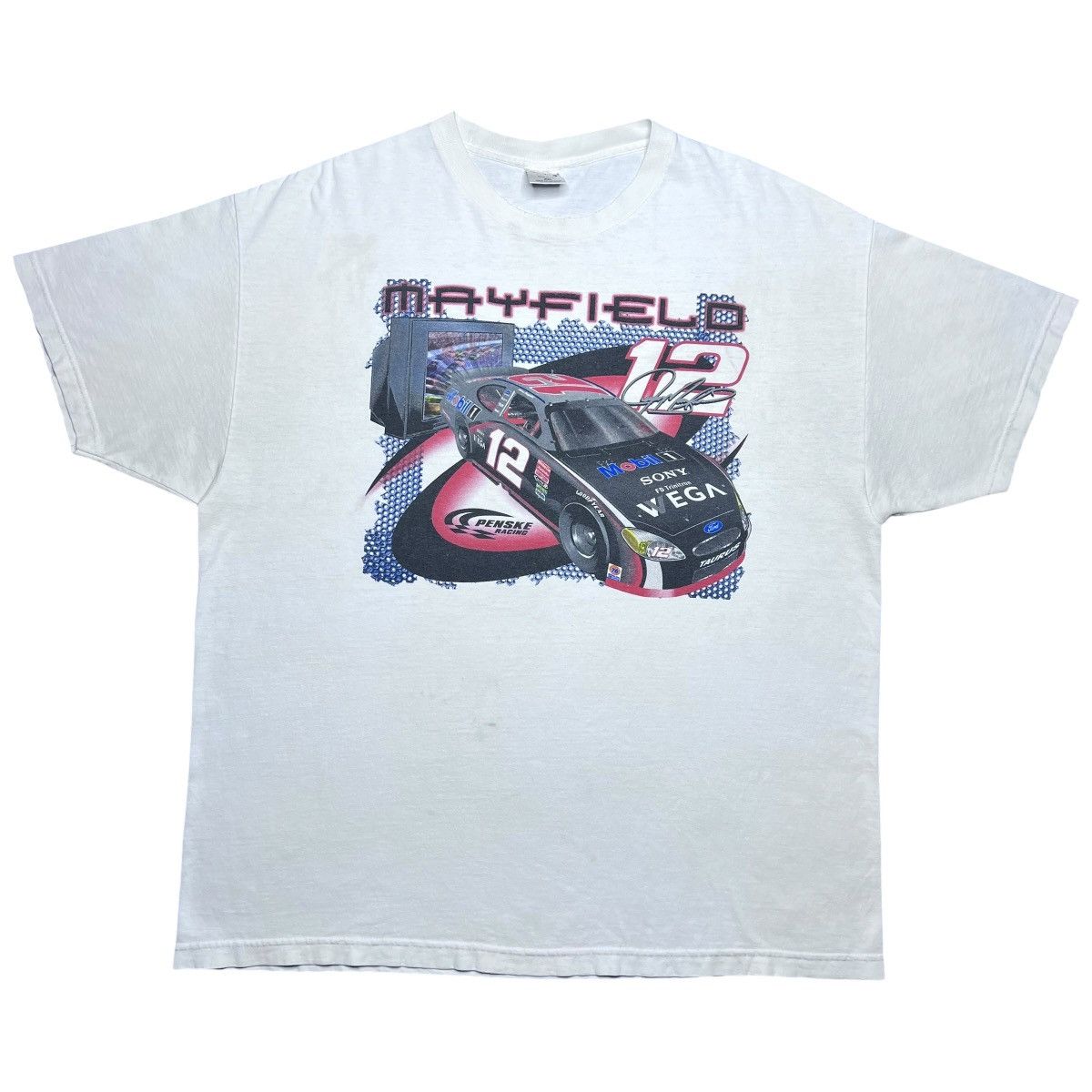 NASCAR 1990s Nascar Jeremy Mayfield Mobil Double Sided Graphic Tee Size US XXL / EU 58 / 5 - 1 Thumbnail