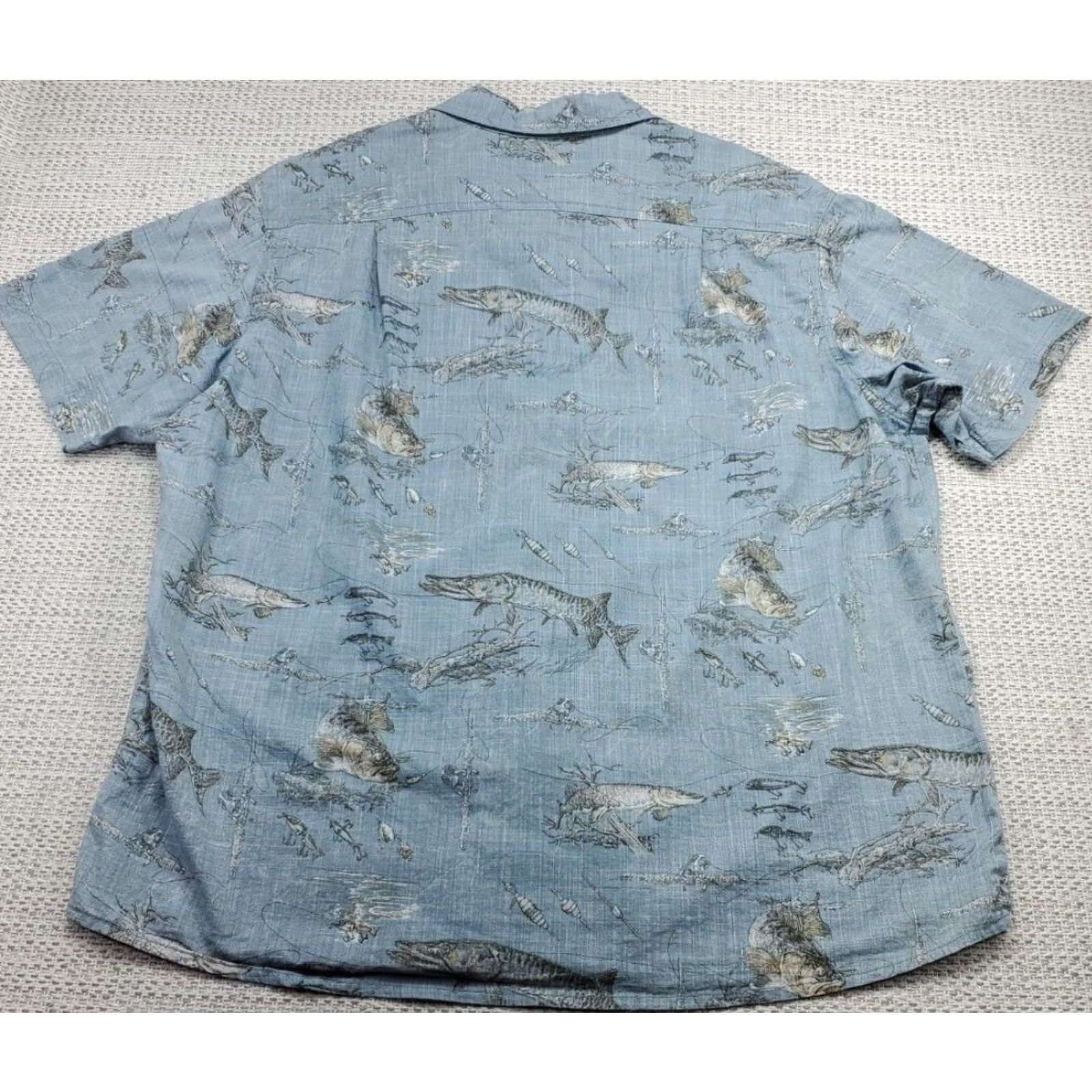 Vintage Red Head Mens 2XL Shirt Button-Up Outdoor Fishing Lures All Over Hunter Fisherman Camp Size US XXL / EU 58 / 5 - 7 Thumbnail