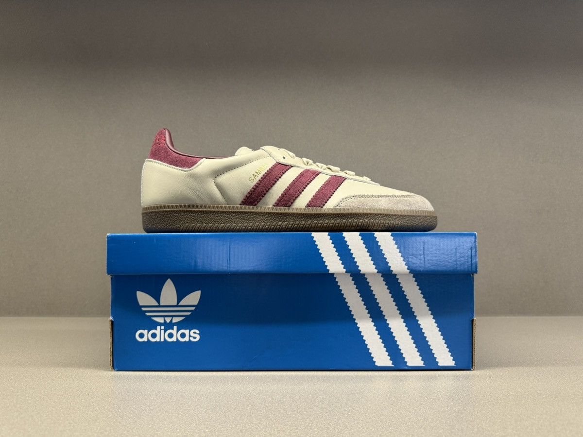 Adidas Adidas Samba OG Putty Grey Maroon Size US 11.5 / EU 44-45 - 3 Thumbnail
