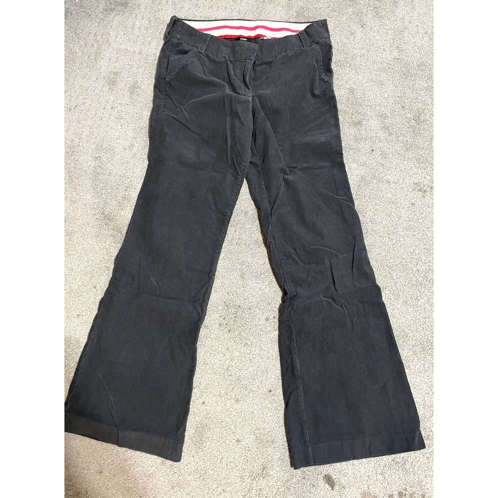 J.Crew J.Crew Pants Womens 8 Gray Y2K Corduroy Wide Leg City Fit Dress Trousers Fall Size 30" / US 8 / IT 44 - 2 Thumbnail