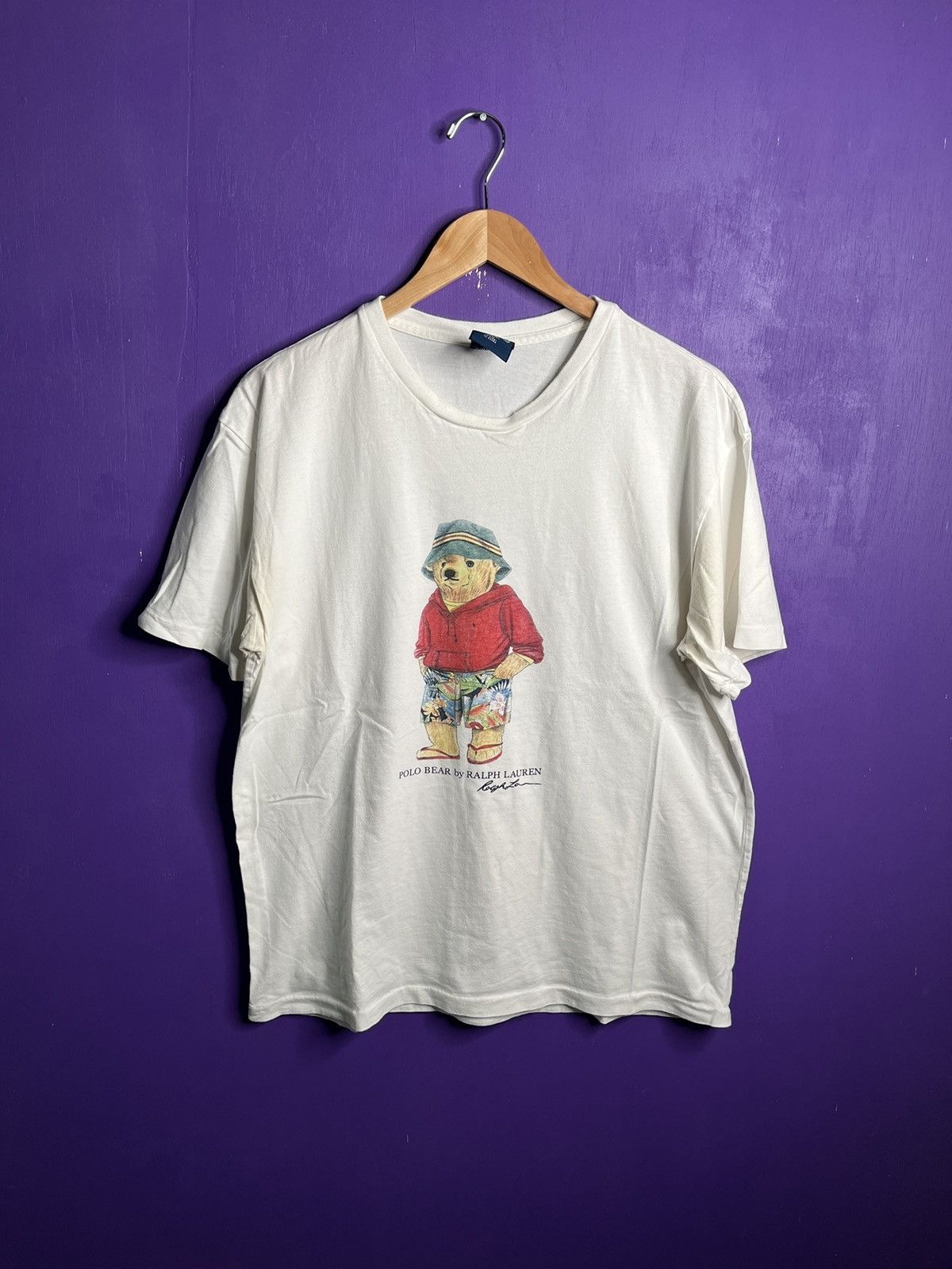 Polo Ralph Lauren × Vintage Vintage 90s Polo Ralph Lauren beach bear t-shirt Size US L / EU 52-54 / 3 - 1 Thumbnail