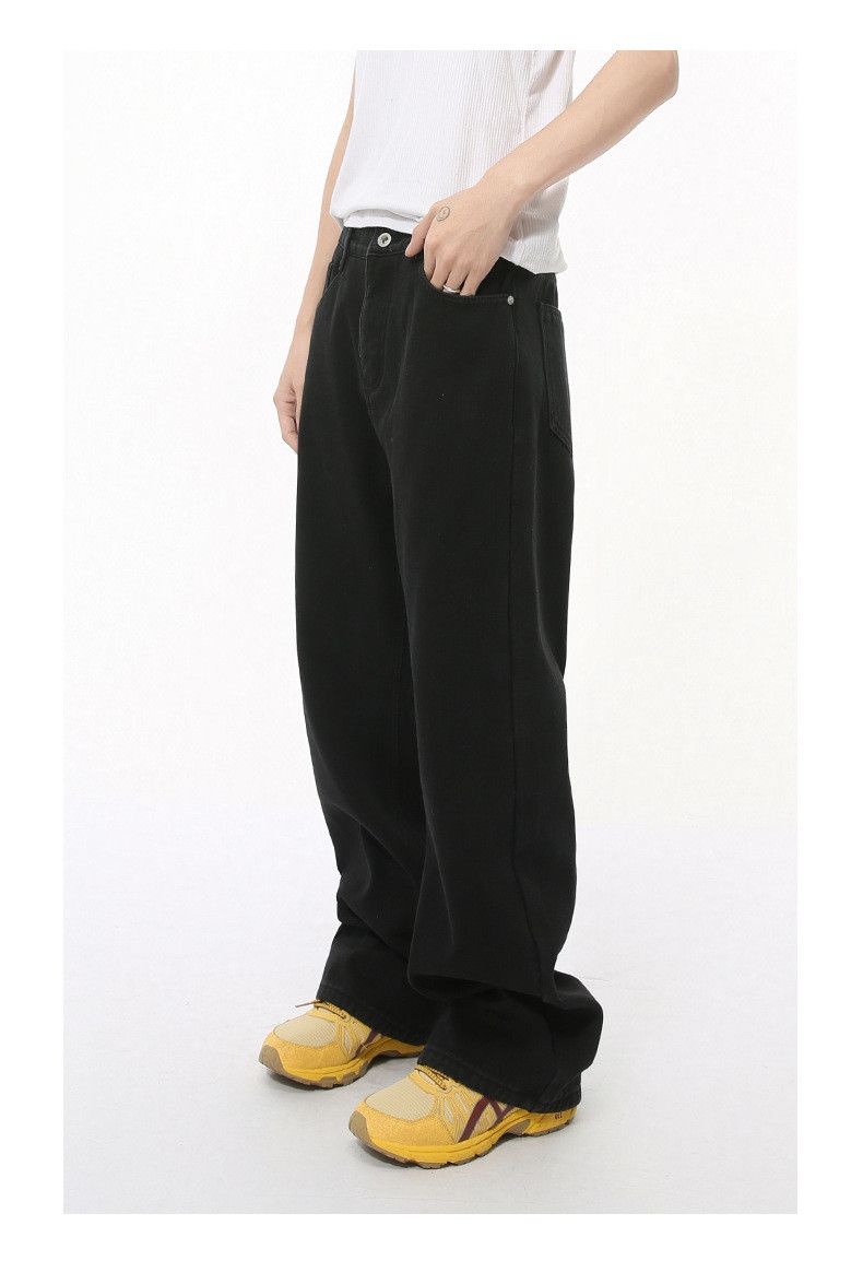 Japanese Brand Men's Retro Cleanfit Straight Leg Washed Jeans Size US 32 / EU 48 - 3 Thumbnail