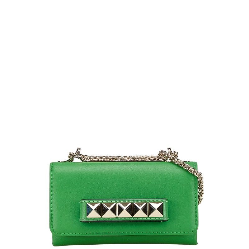 Valentino Valentino Leather Va Va Voom Rockstud Shoulder Bag Leather Crossbody Bag in Green, Women's