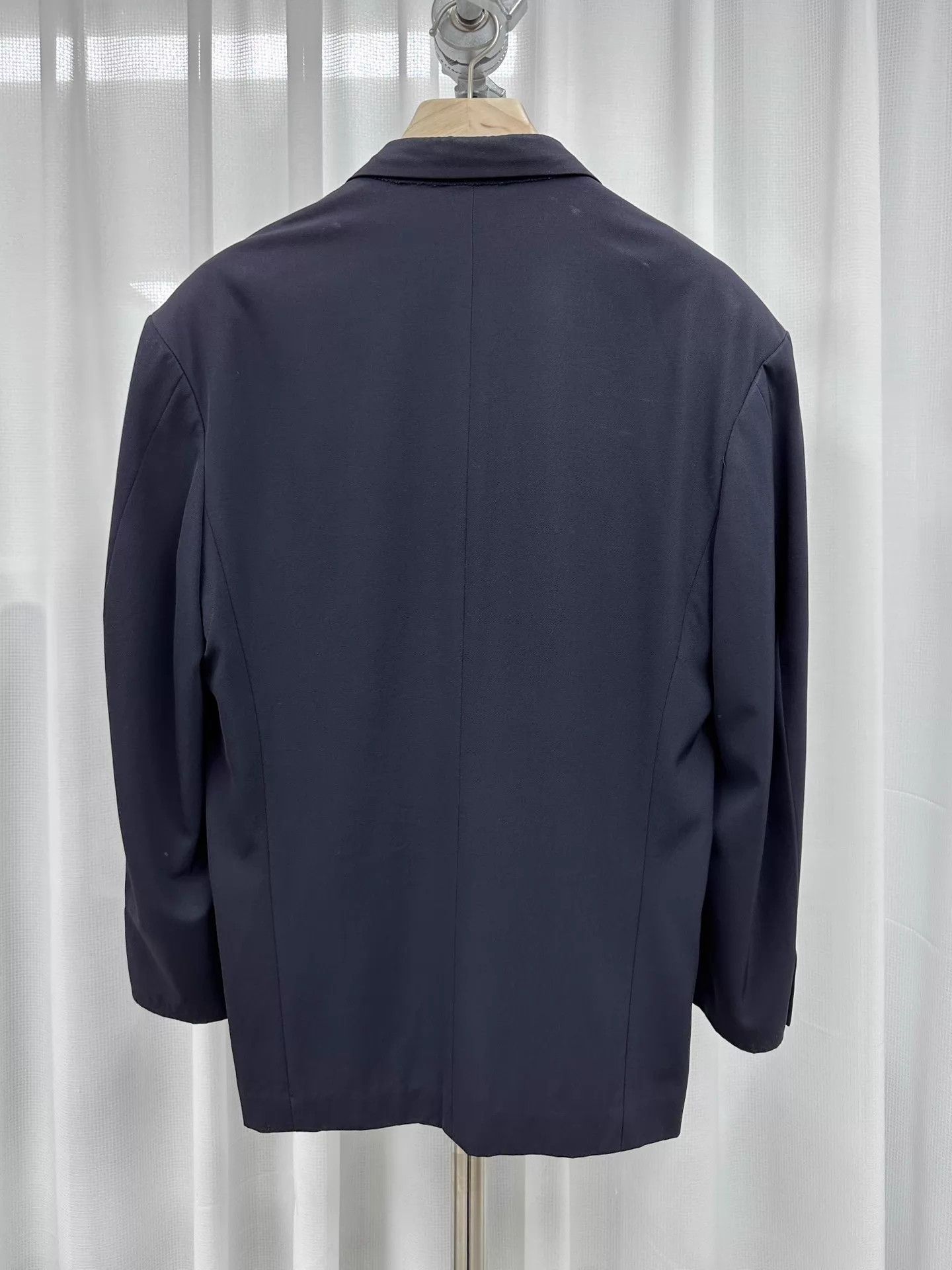 Yohji Yamamoto Yohji Yamamoto Riveted Navy Blue 3 OS Blazer Size US L / EU 52-54 / 3 - 3 Thumbnail