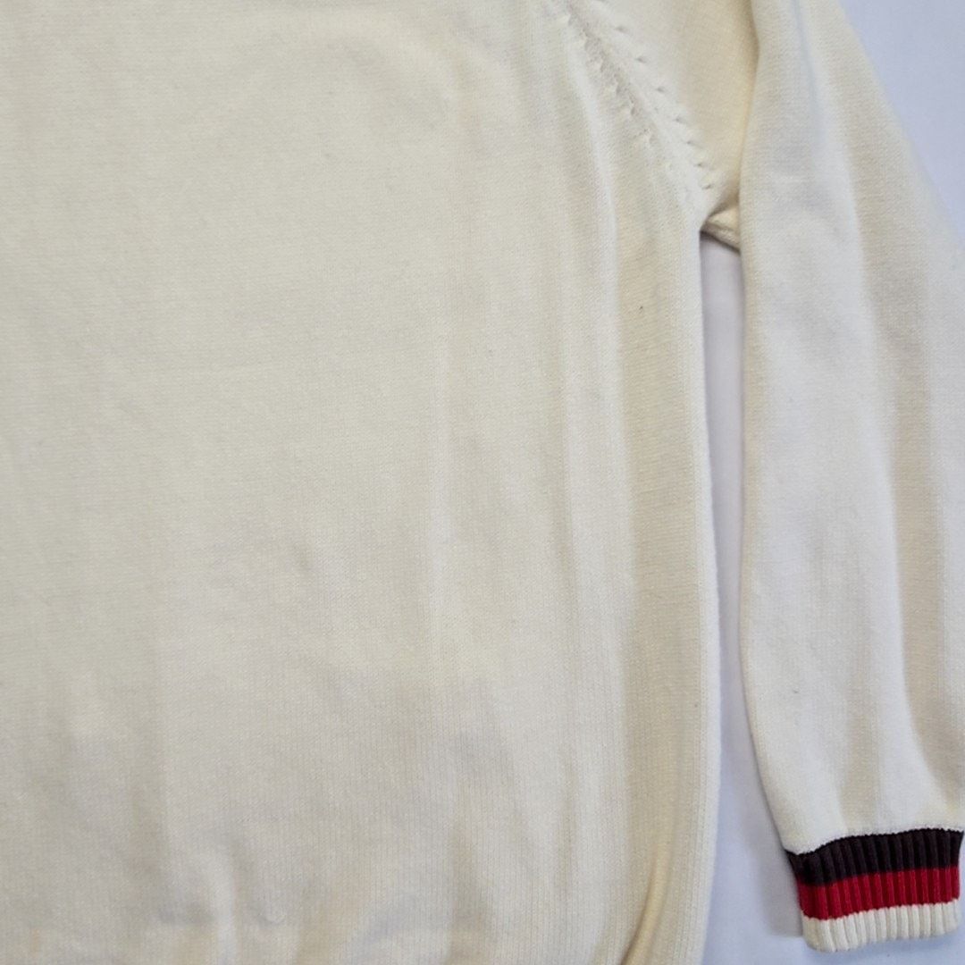 Ecko Unltd. Ecko Unltd Knit Sweater Red Stripe Full Zip Cream XXL Y2K Size US XXL / EU 58 / 5 - 15 Thumbnail