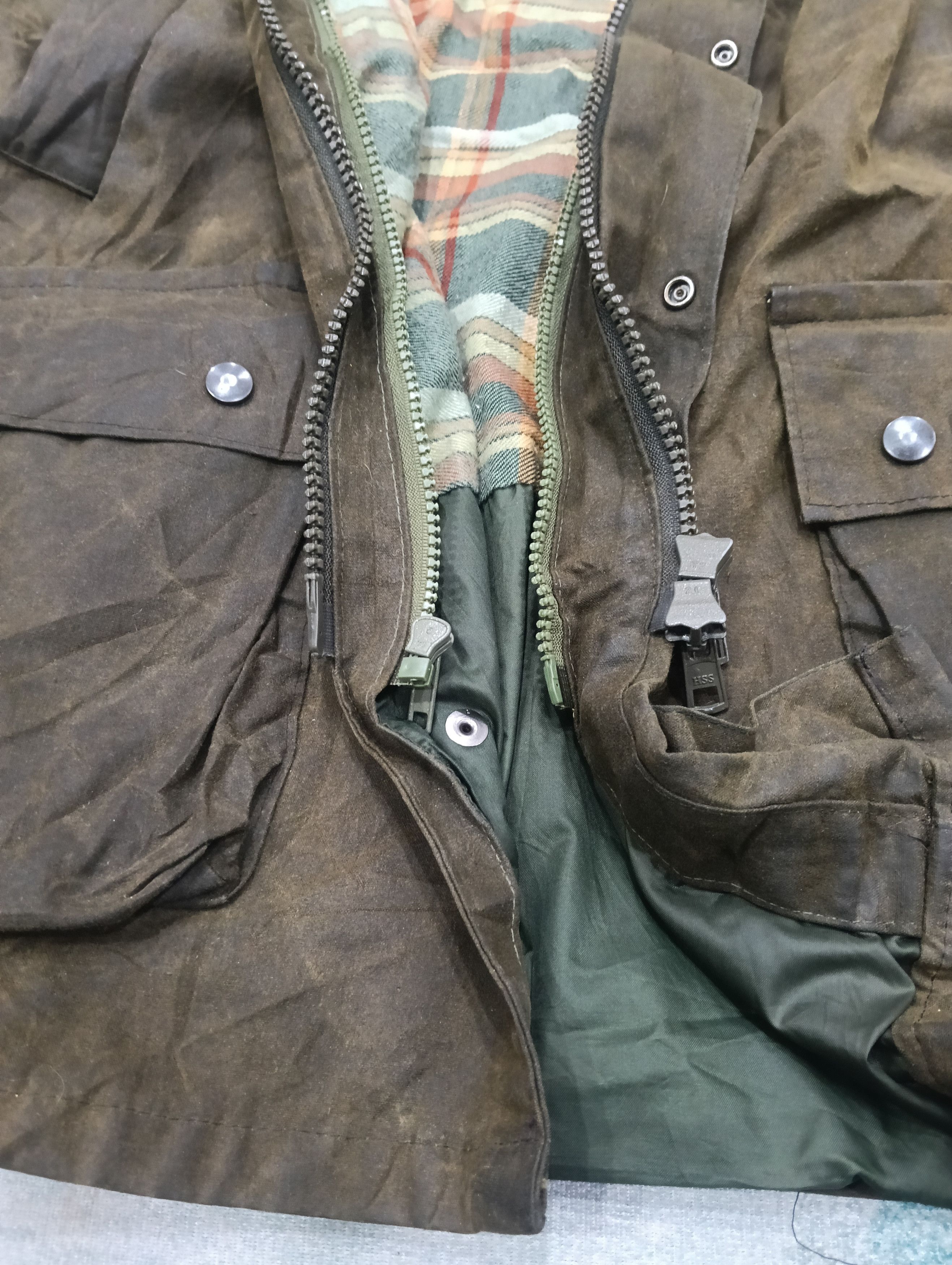 Vintage Vintage Raf British Army Wax Jacket Like Barbours Size US L / EU 52-54 / 3 - 11 Thumbnail