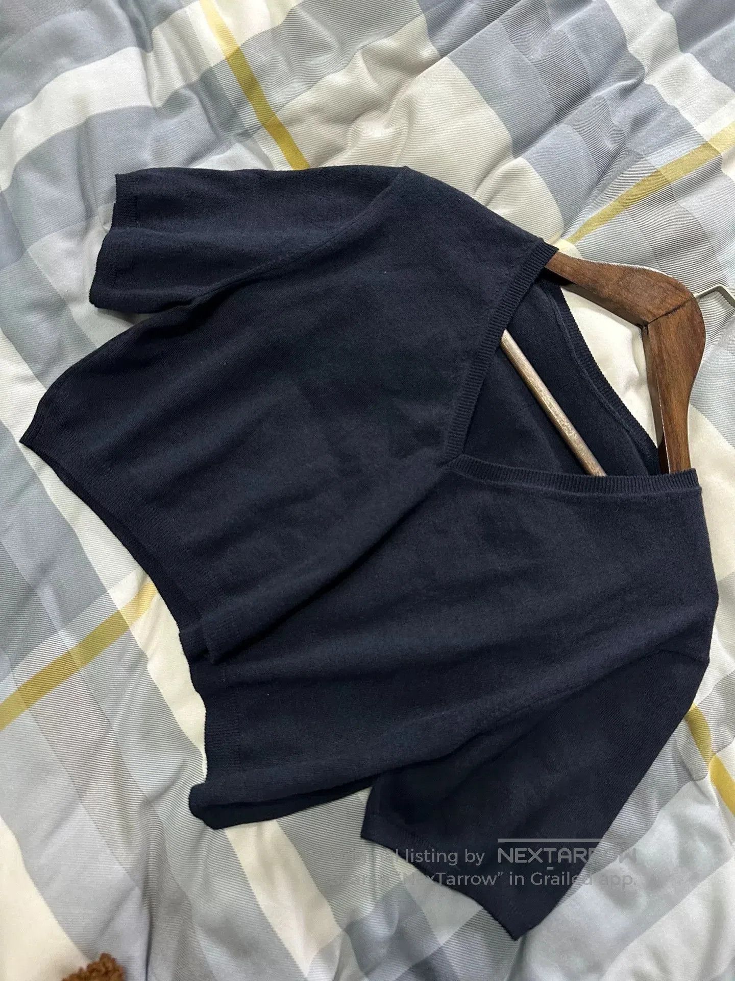 The Row Short Knit Top in Deep Blue. Size S / US 4 / IT 40 - 5 Thumbnail