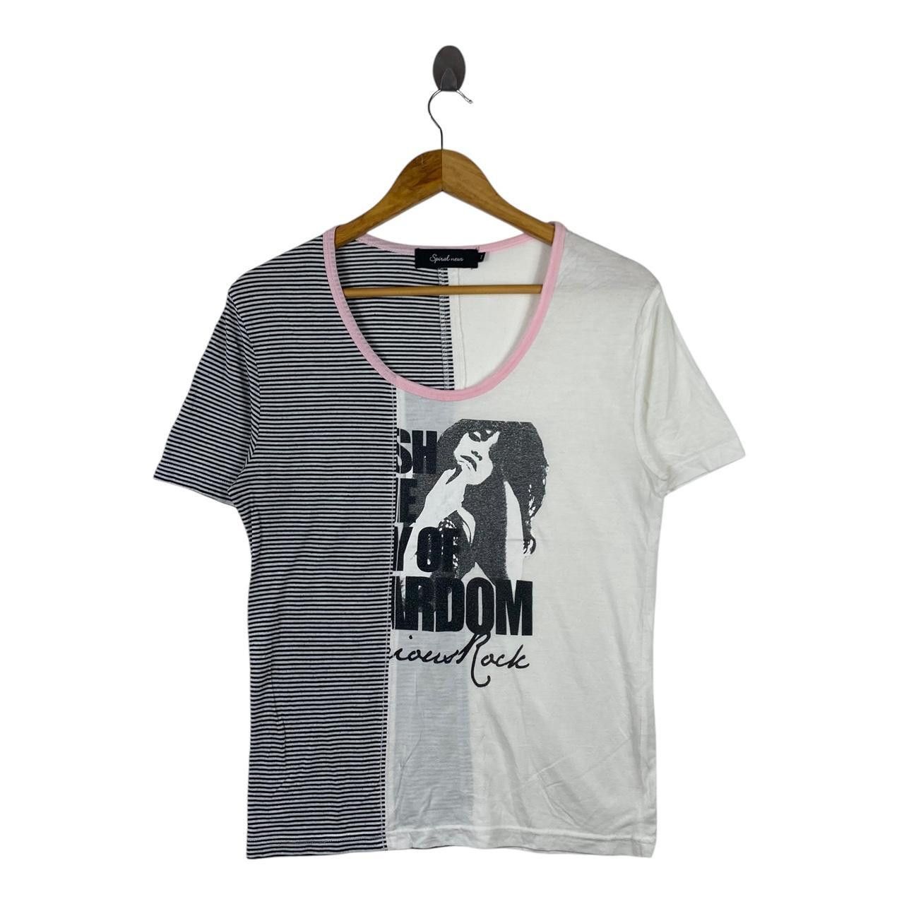 Other SPIRAL NEWS JAPAN Designer Patchwork Punk Rebel Tee Shirt Size L / US 10 / IT 46 - 1 Thumbnail