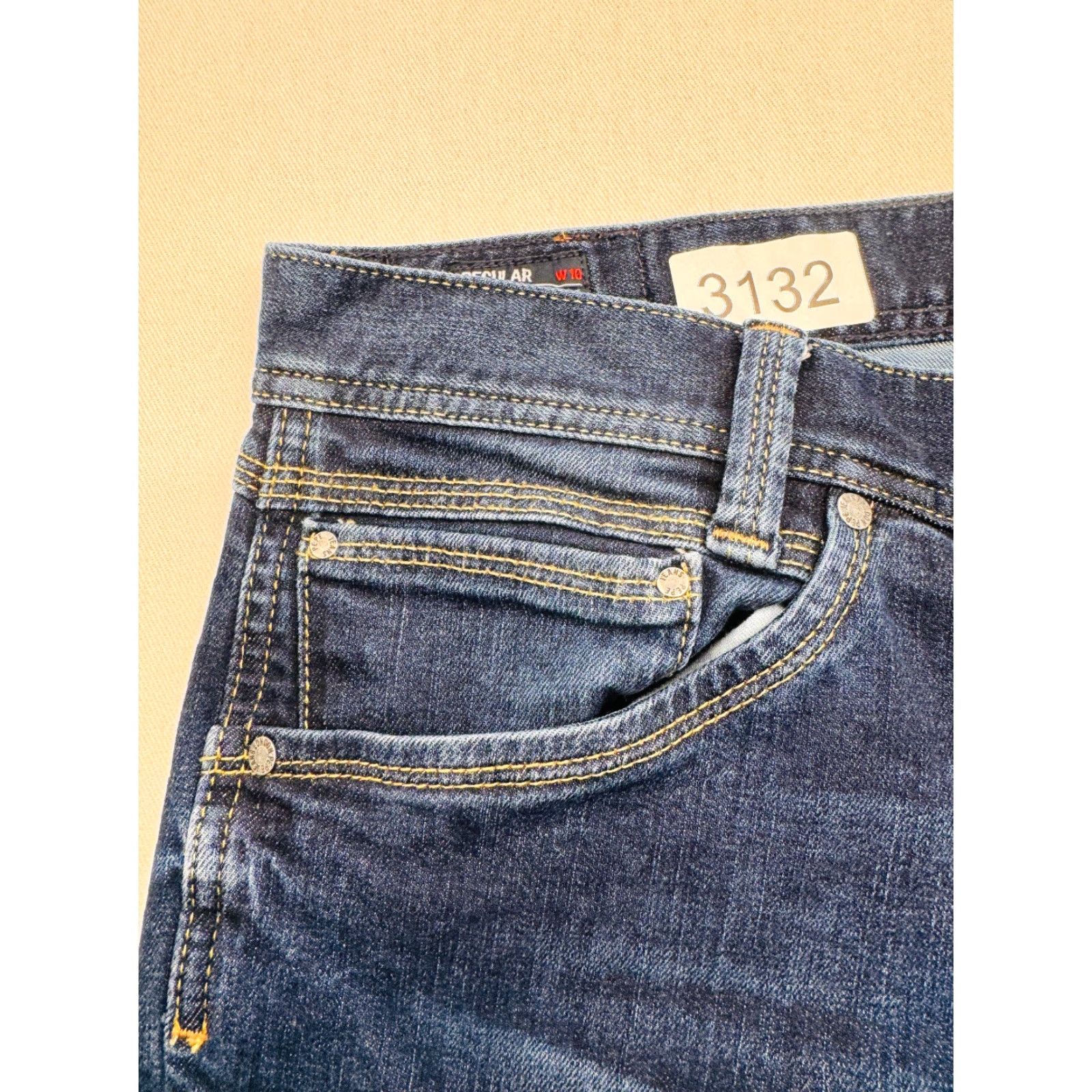 Pepe Jeans VINTAGE Pepe Jeans Spike Womens Jeans 10 Blue 3132 Spike 100% Cotton Dark Inseam 32 Straight 5-Pocket Design Denim Rise Mid Womens Size 32" / US 10 / IT 46 - 4 Thumbnail
