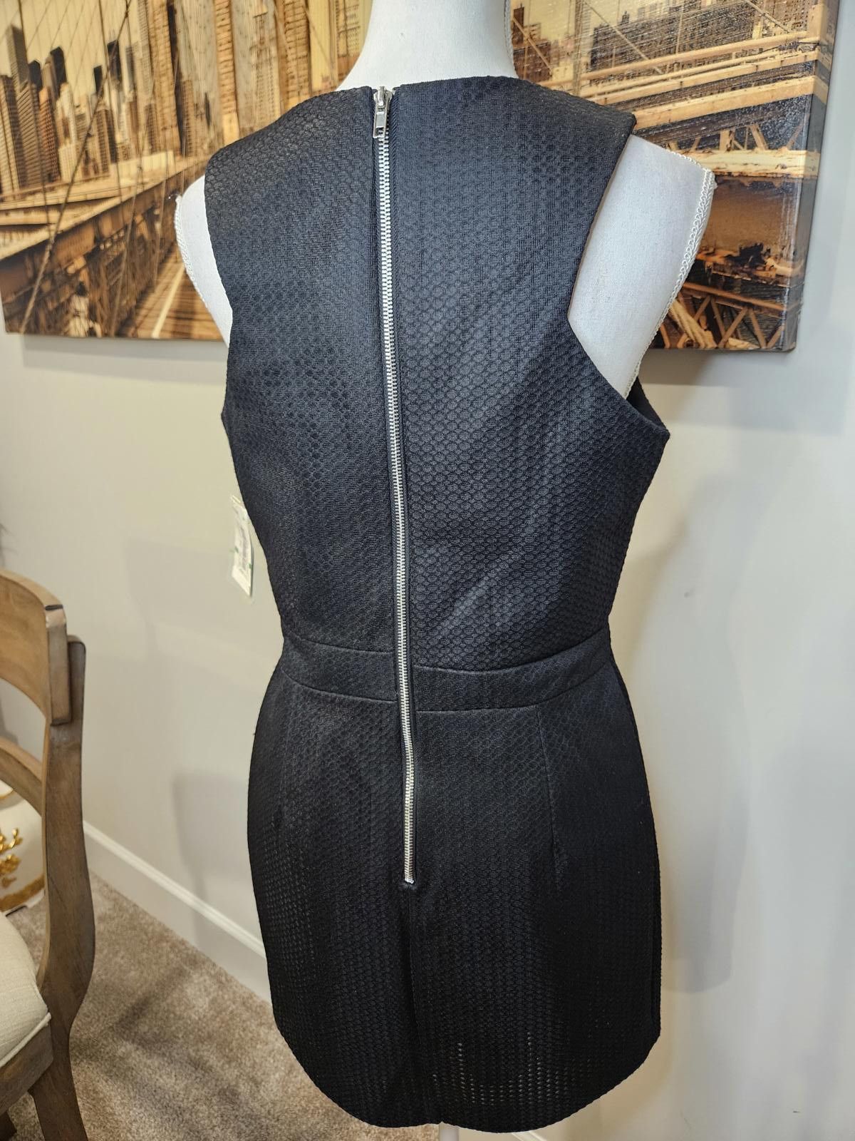 GB Nwt GB Black A-Line Dress with Structured Design #H37 Size L / US 10 / IT 46 - 3 Thumbnail