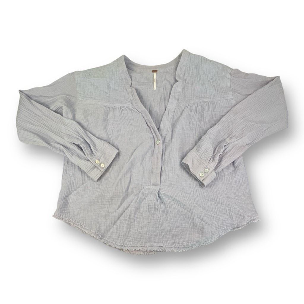 Free People Free People Flowy Oversized Distressed Pullover Top Size Lar Size L / US 10 / IT 46 - 1 Thumbnail