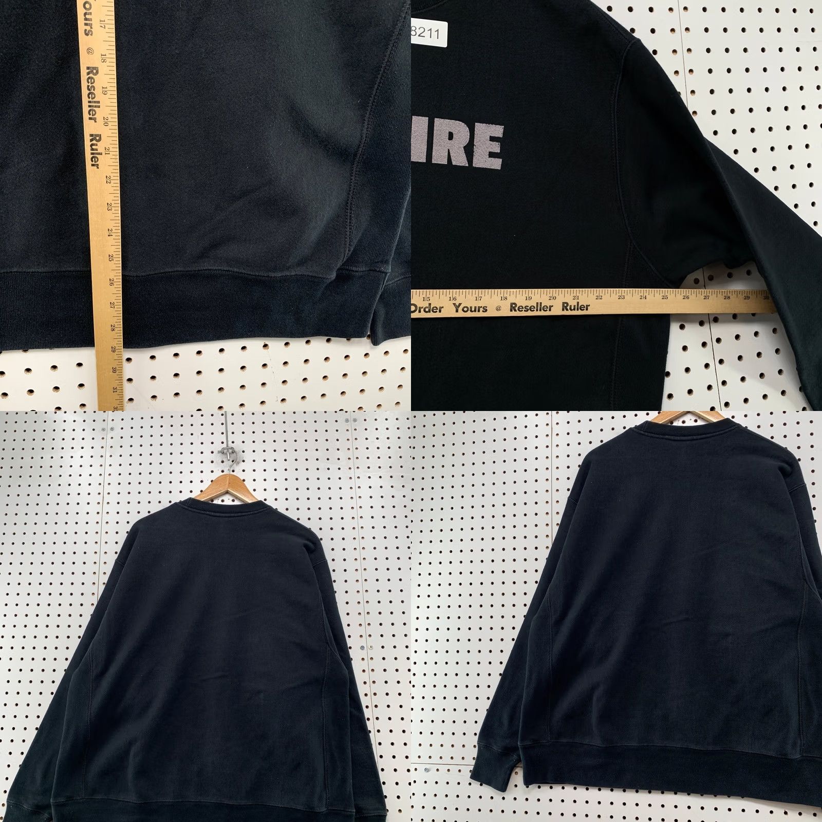 Champion Champion Sweatshirt Mens XL Black Reverse Weave Heavyweight Fleece 100% Cotton Crew Neck Pullover Regular Fit Size US XL / EU 56 / 4 - 9 Thumbnail