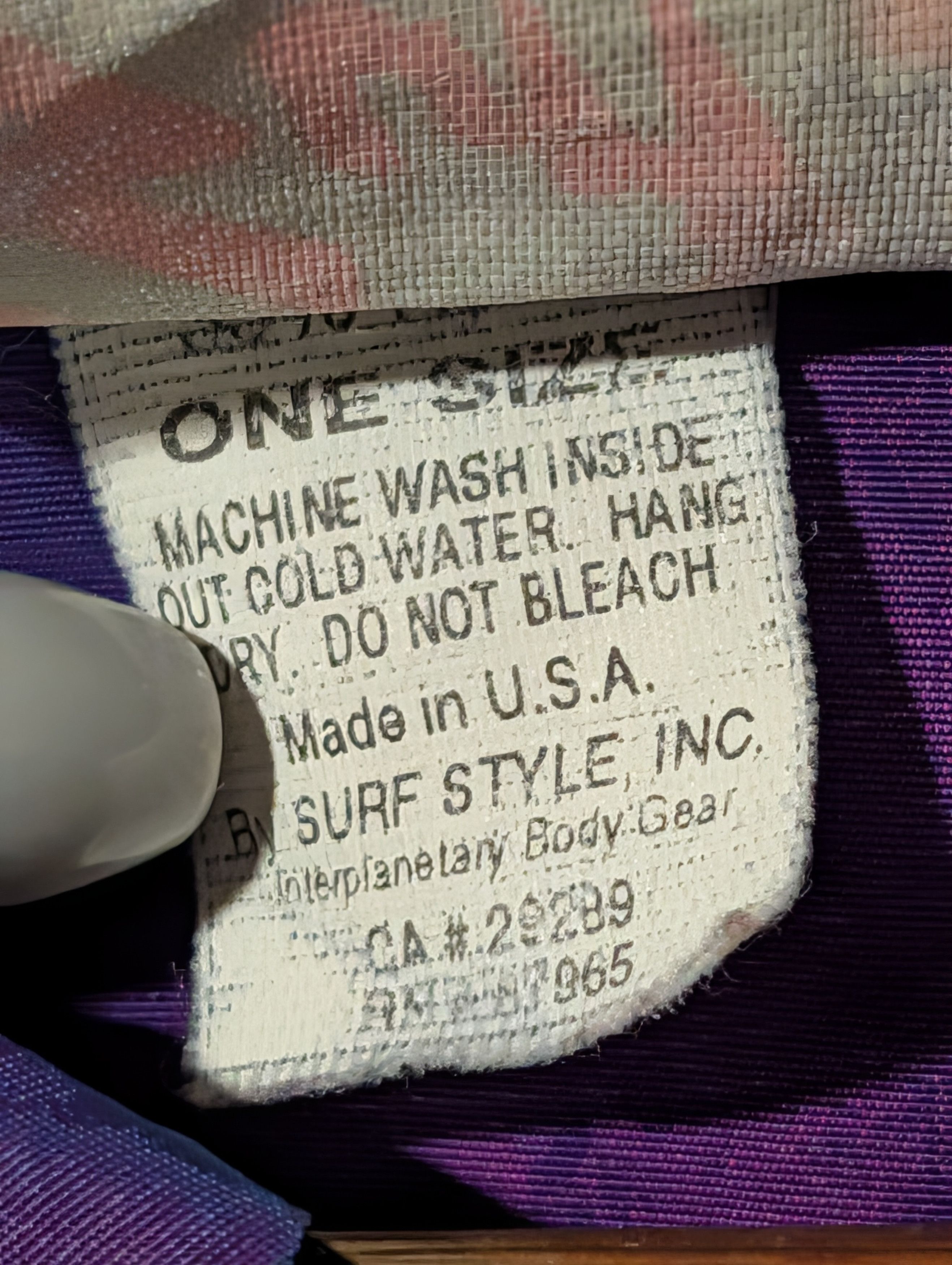 Sun Surf Vintage 90s Surf Style Purple One Size Windbreaker Jacket Size US XXL / EU 58 / 5 - 7 Thumbnail