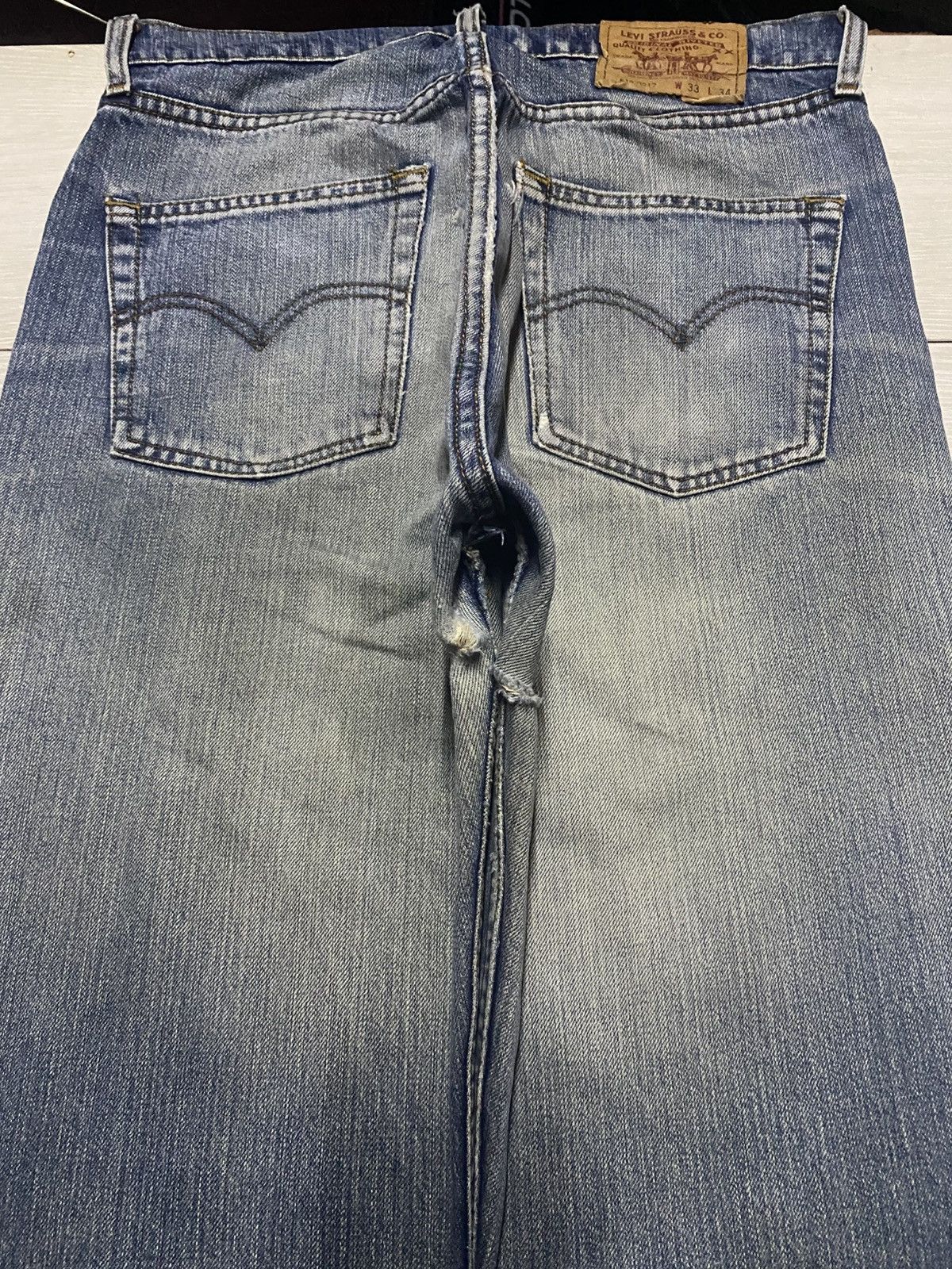 Levi's Vintage Levis 512 Faded Wash Distressed Baggy Jeans Size US 31 - 4 Thumbnail
