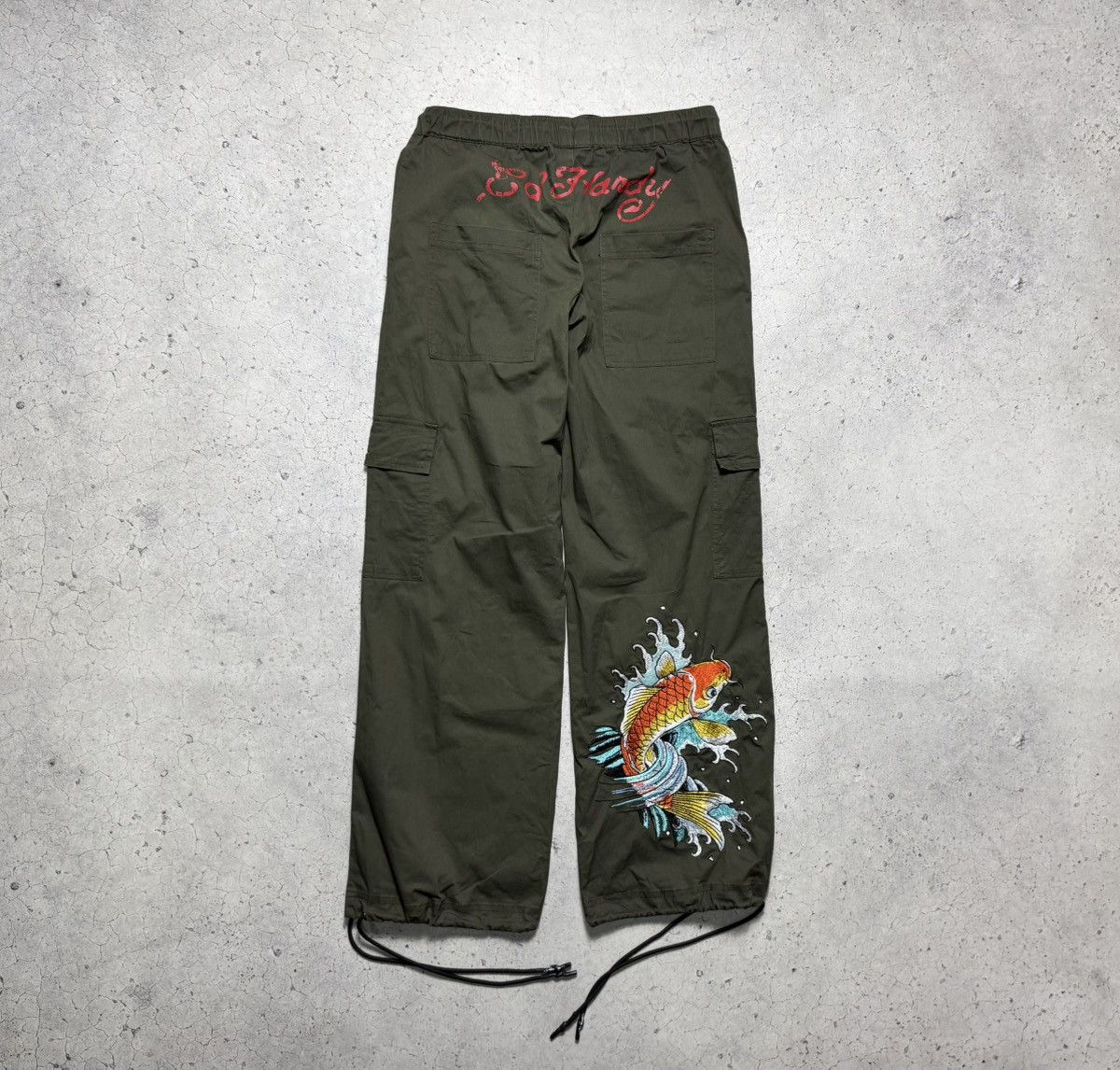 Ed Hardy Ed Hardy Cargo Baggy Track Pants Big Logo Size S Size US 30 / EU 46 - 1 Thumbnail