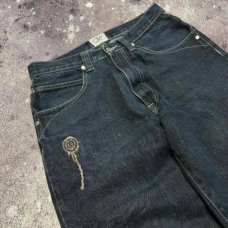 Designer × Japanese Brand Skull Embroidered Wide-Leg Harajuku Jean Size US 34 / EU 50 - 4 Thumbnail