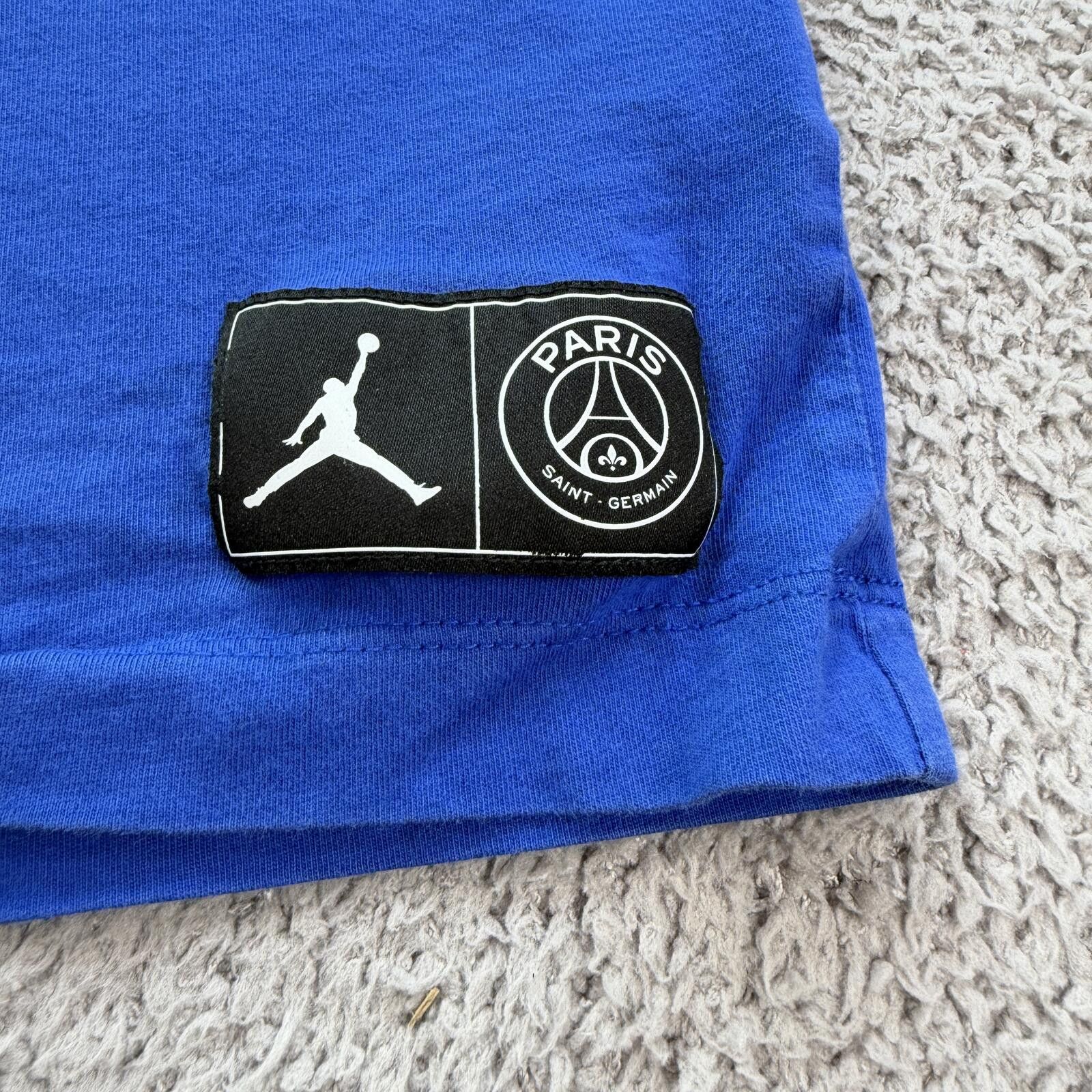 Nike Jordan PSG Paris Saint Germain T Shirt Blue XXL Nike Jumpman Size US XXL / EU 58 / 5 - 4 Thumbnail