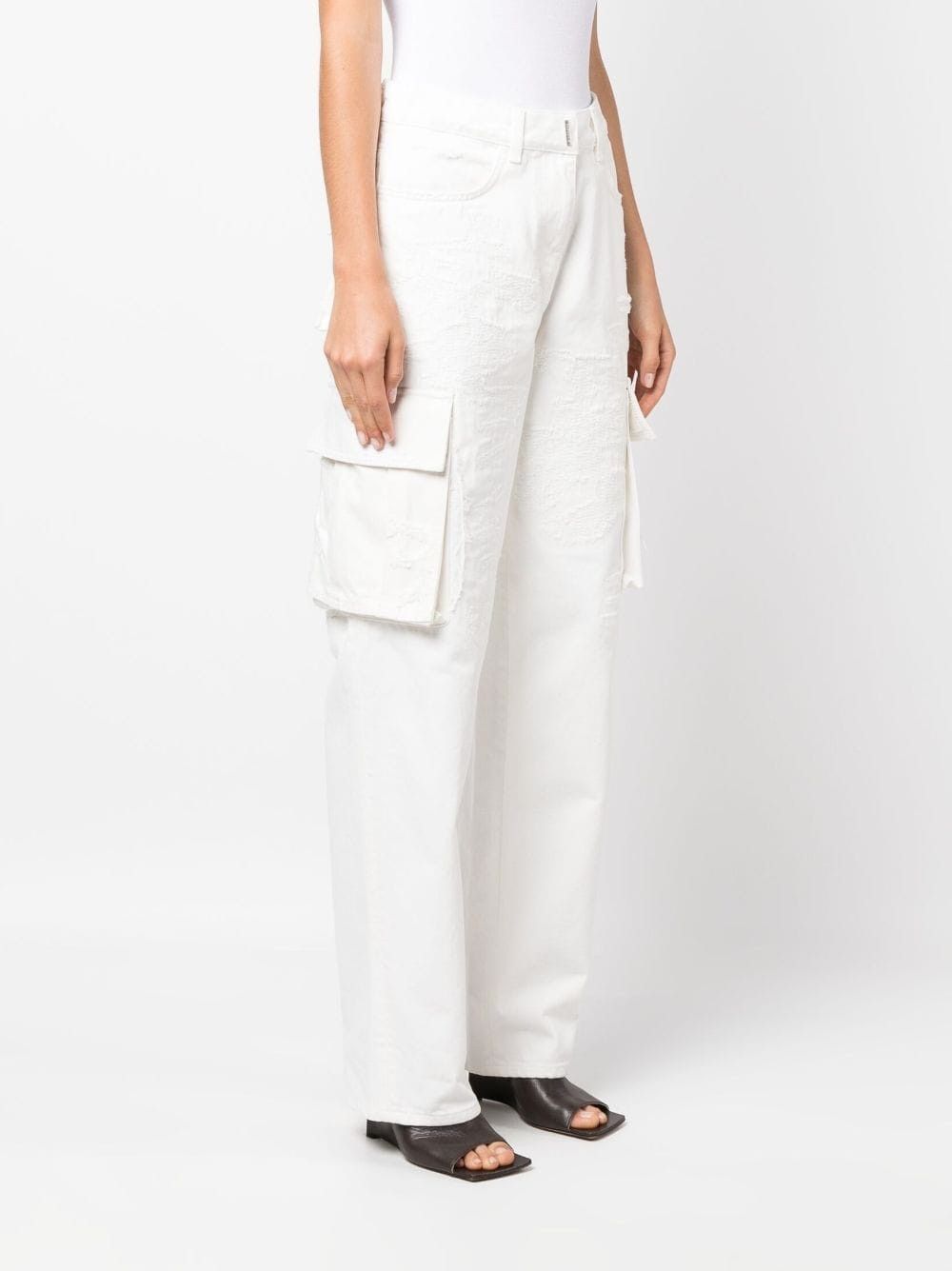 Givenchy o1y0925 Denim Pant in White Size 27" / US 4 / IT 40 - 3 Thumbnail