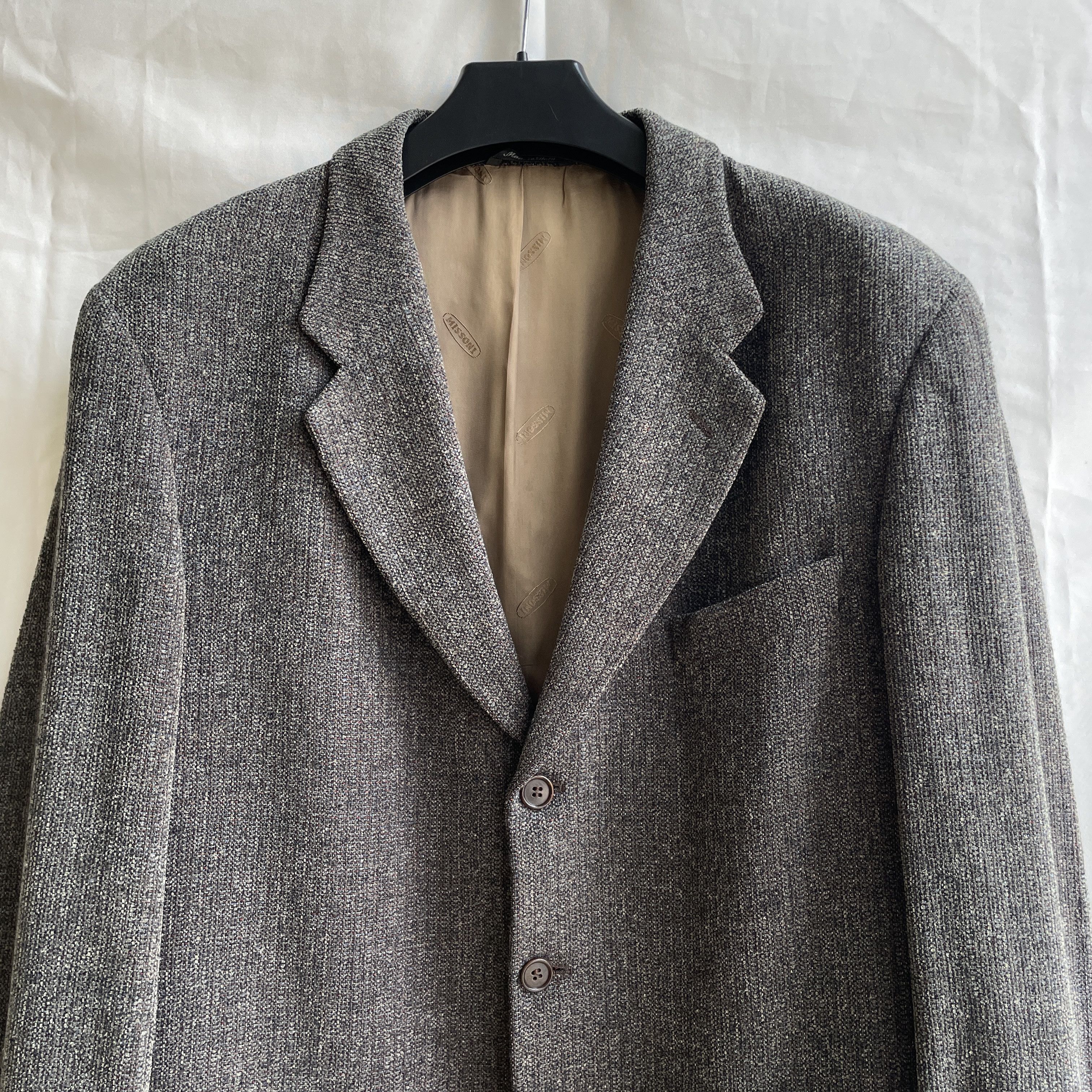 Missoni Missoni Uomo Vintage 90's Wool Angora Tweed Blazer Size 42R - 4 Thumbnail