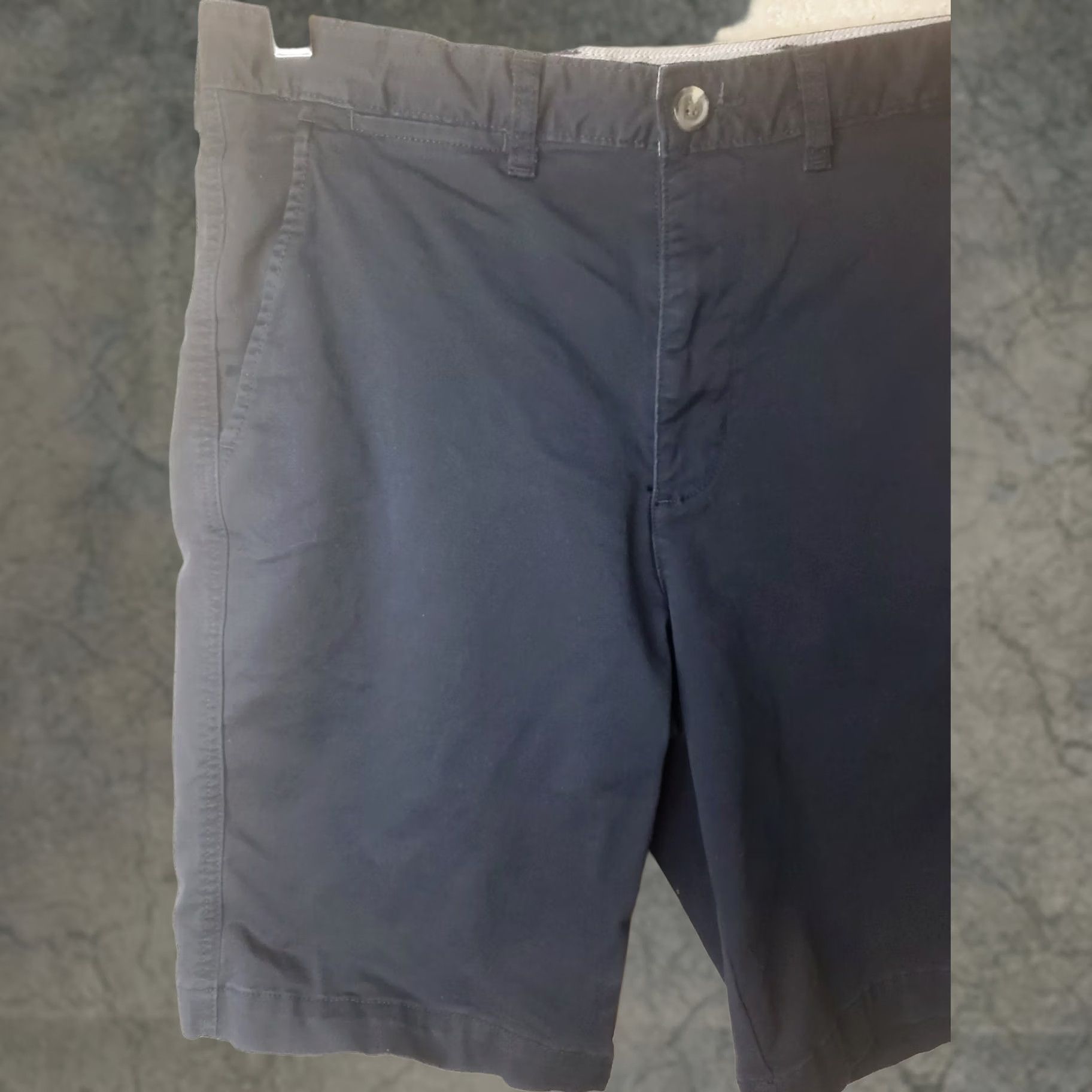 George George Shorts Men 32x10 Navy Blue Flat Front Stretch Moisture Wicking Casual Comfort Chino Inseam 10" Navy Mens Size US 32 / EU 48 - 1 Thumbnail