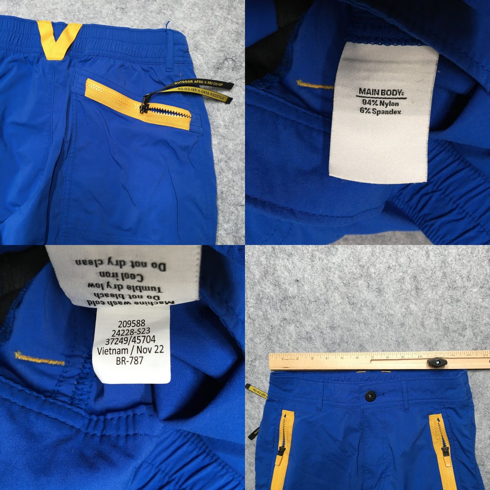 Vintage REI Co-Op x Outdoor Afro Trekking Pants Mens 48x34 Blue Ultralight Nylon Size US 32 / EU 48 - 8 Thumbnail