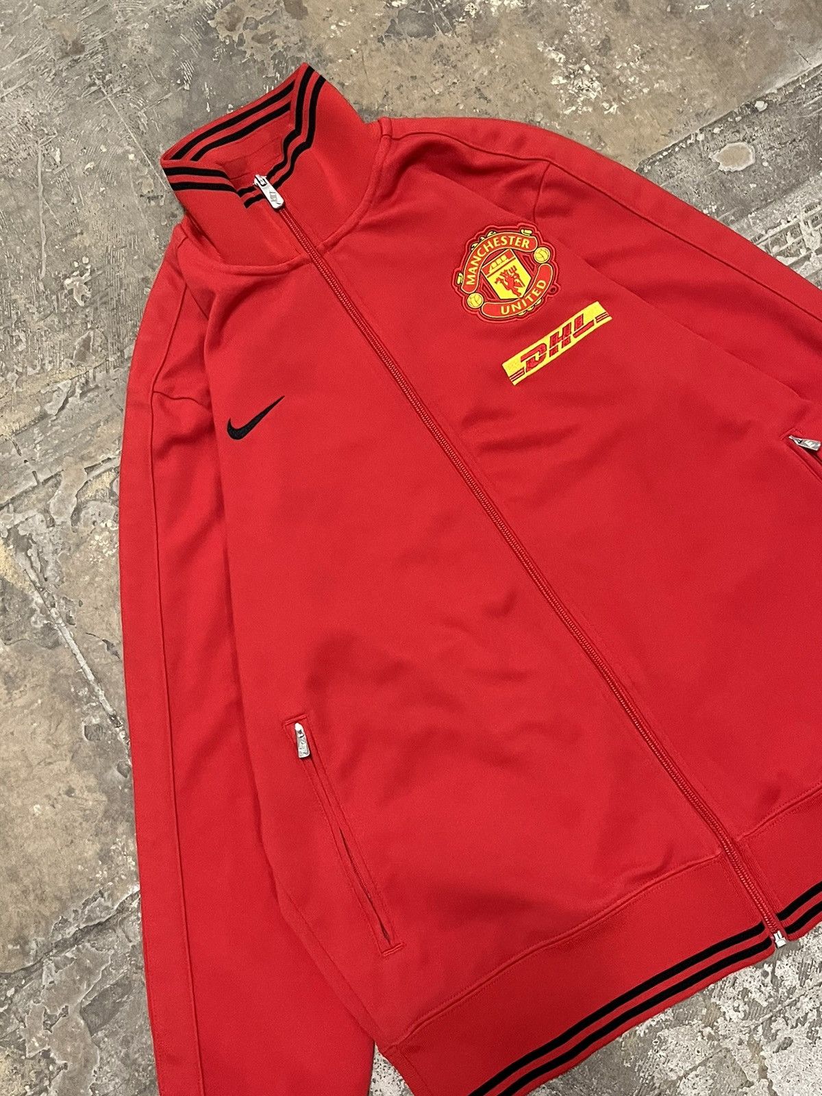 Nike × Vintage Nike Manchester United zip up sweatshirt vintage soccer Size US XL / EU 56 / 4 - 3 Thumbnail