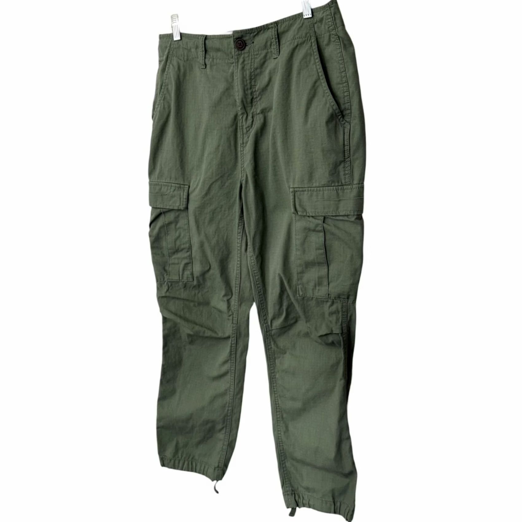 Aeropostale Aeropostale Pants Cargo Rip-Stop Green 32x30 Mens Relaxed Fit 100% Cotton Cargo Pocket Tapered Inseam 30” Size US 32 / EU 48 - 2 Thumbnail