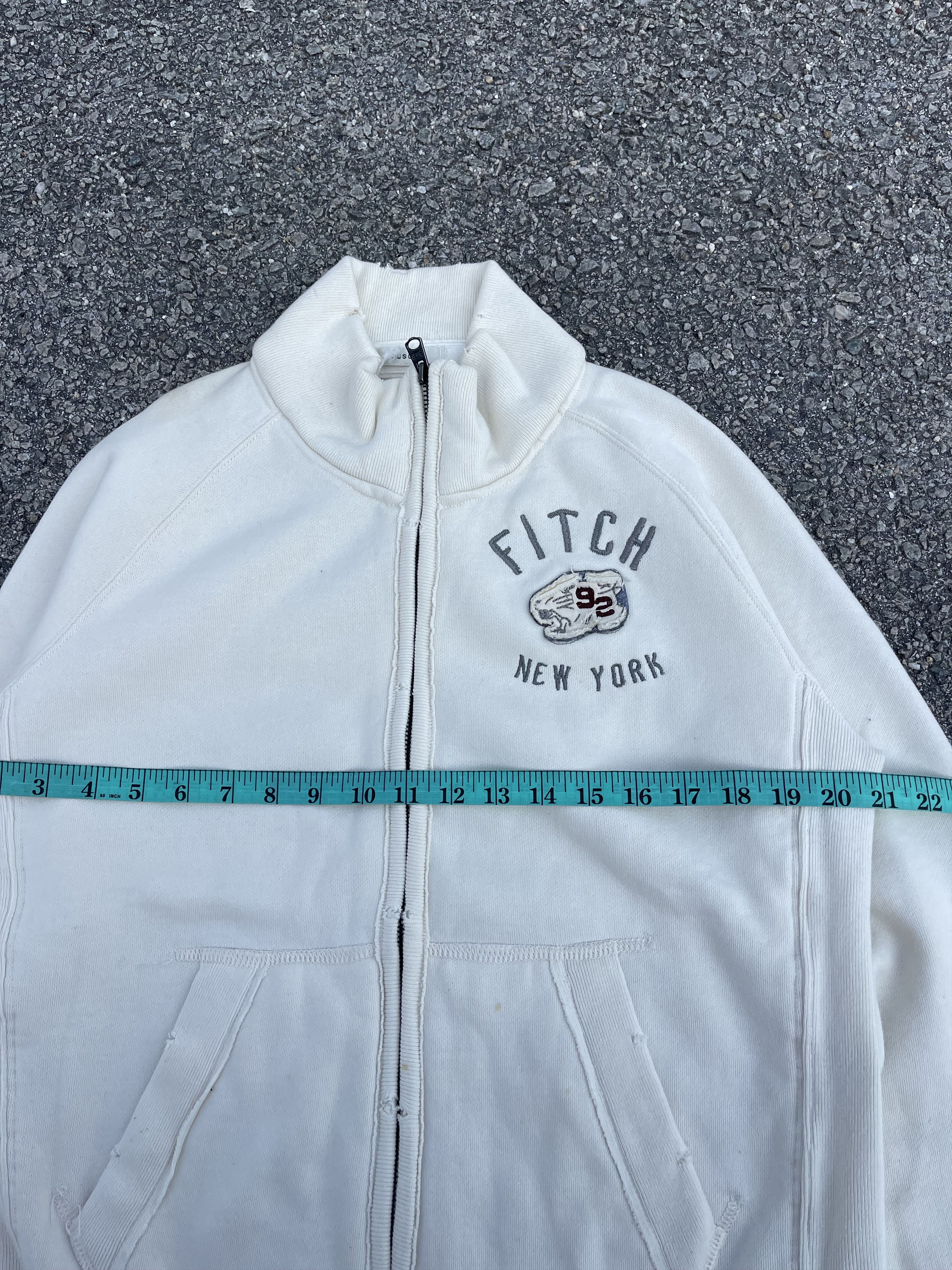Abercrombie & Fitch White A&F Zipper Jumper Back Hit Size US M / EU 48-50 / 2 - 10 Thumbnail