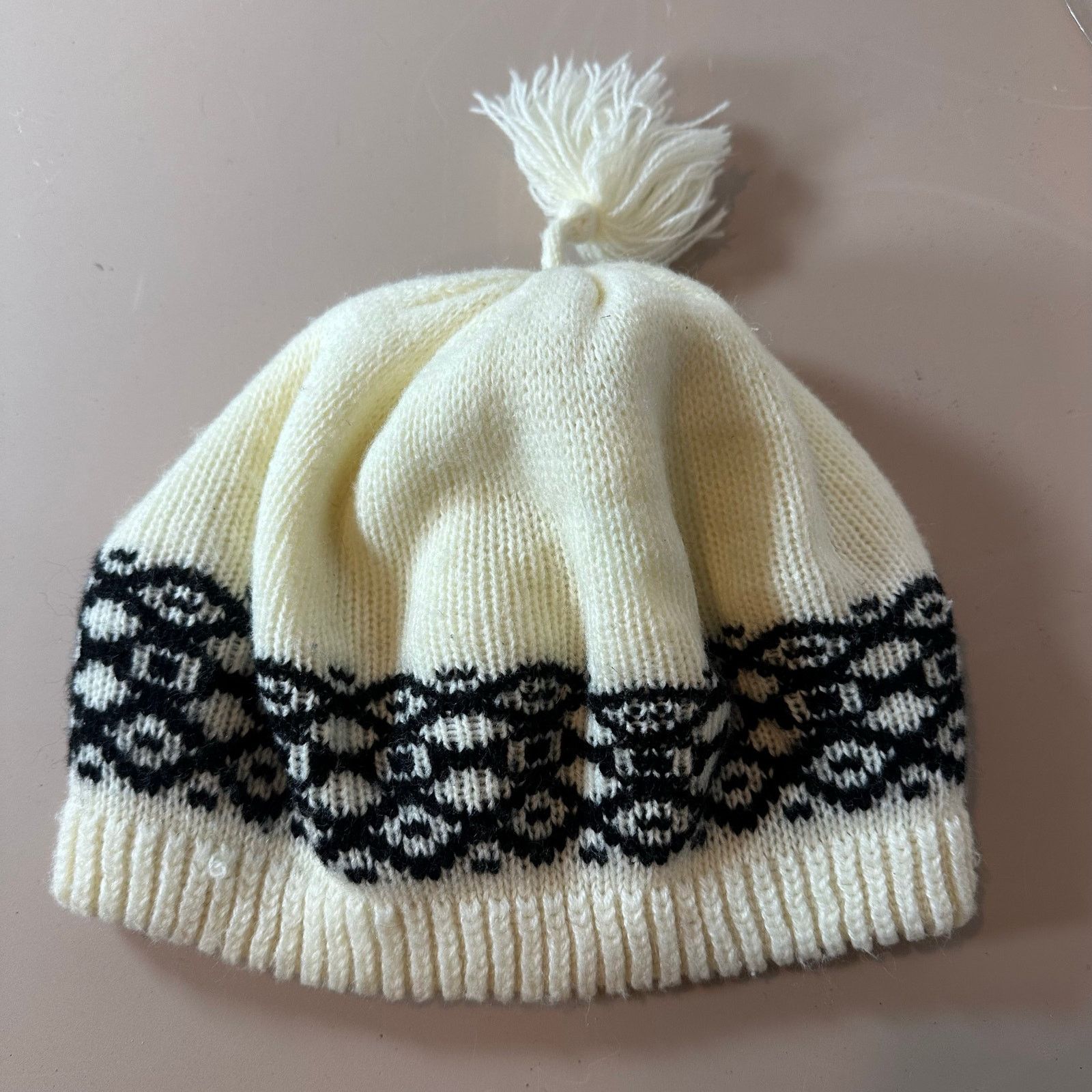 Other Vintage Hat Slouchy Fair Isle Beanie Beret Women 90s 80s Size ONE SIZE - 3 Thumbnail