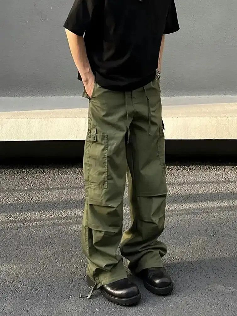 Designer × Japanese Brand × Vintage baggy pleated military cargo pants Size US 34 / EU 50 - 2 Thumbnail