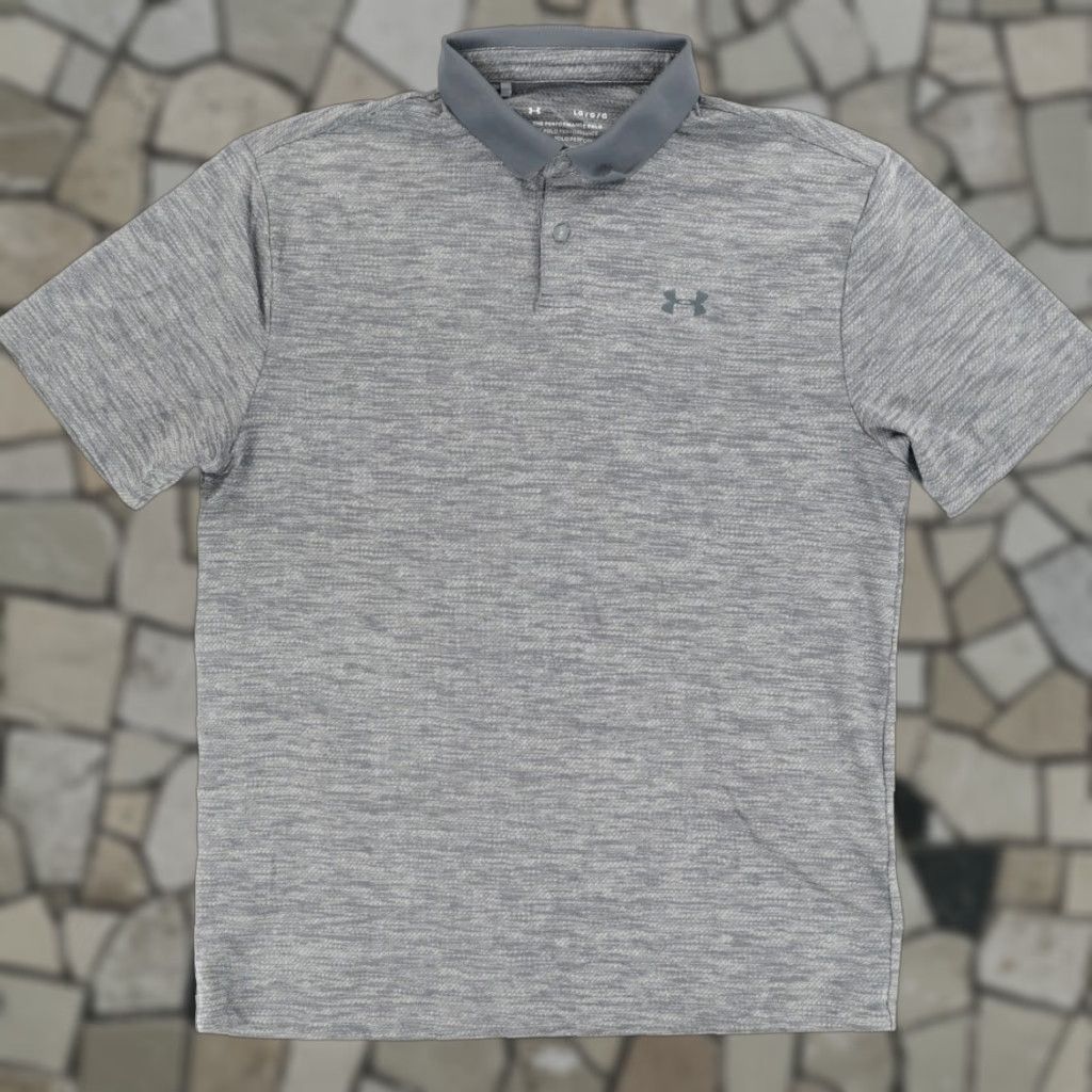Under Armour Under Armour Performance Stretch Heather Polo Shirt Gray Men's L Size US L / EU 52-54 / 3 - 1 Thumbnail