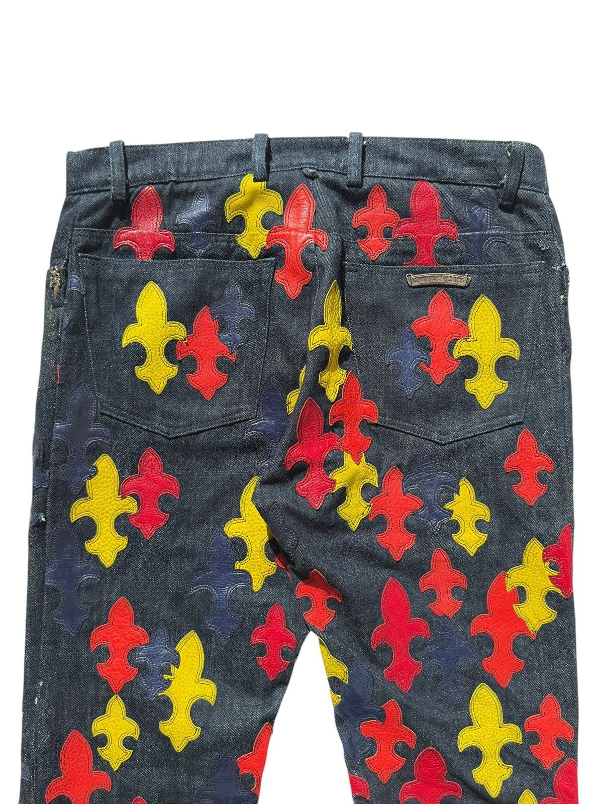 Chrome Hearts Chrome Hearts 1/1 200 Patch Flooded Fleur Patch RS Cut Denim Size US 33 - 6 Thumbnail