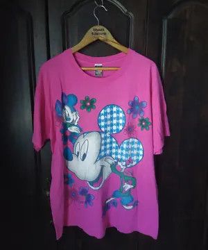 Vintage Vtg 90s Mickey Unlimited Pink Rare Graphic T-Shirt Size US XL / EU 56 / 4 - 6 Thumbnail