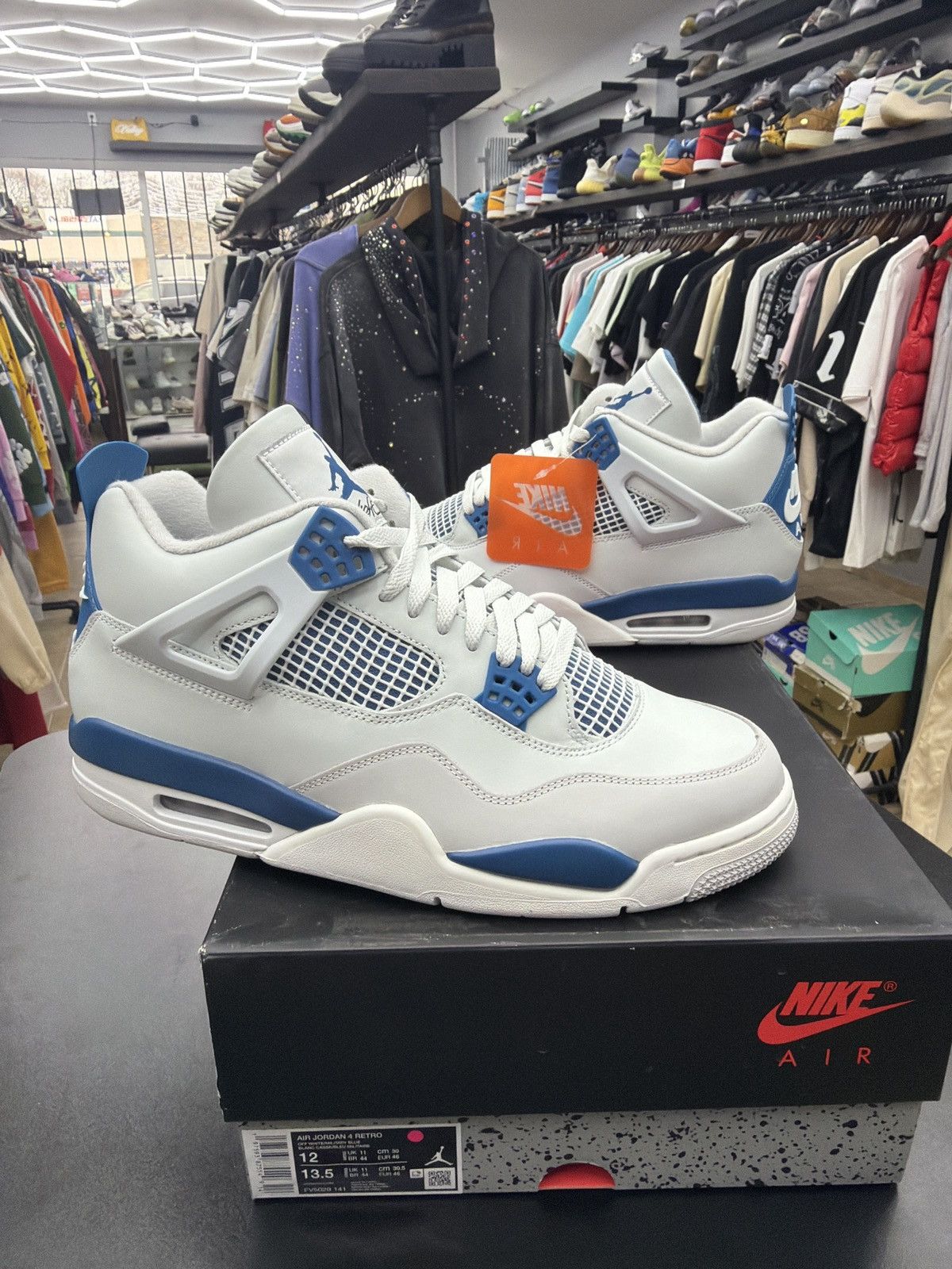 Jordan Brand Jordan 4 military blue Size-12 Brand New Quick Shipping Size US 12 / EU 45 - 1 Thumbnail