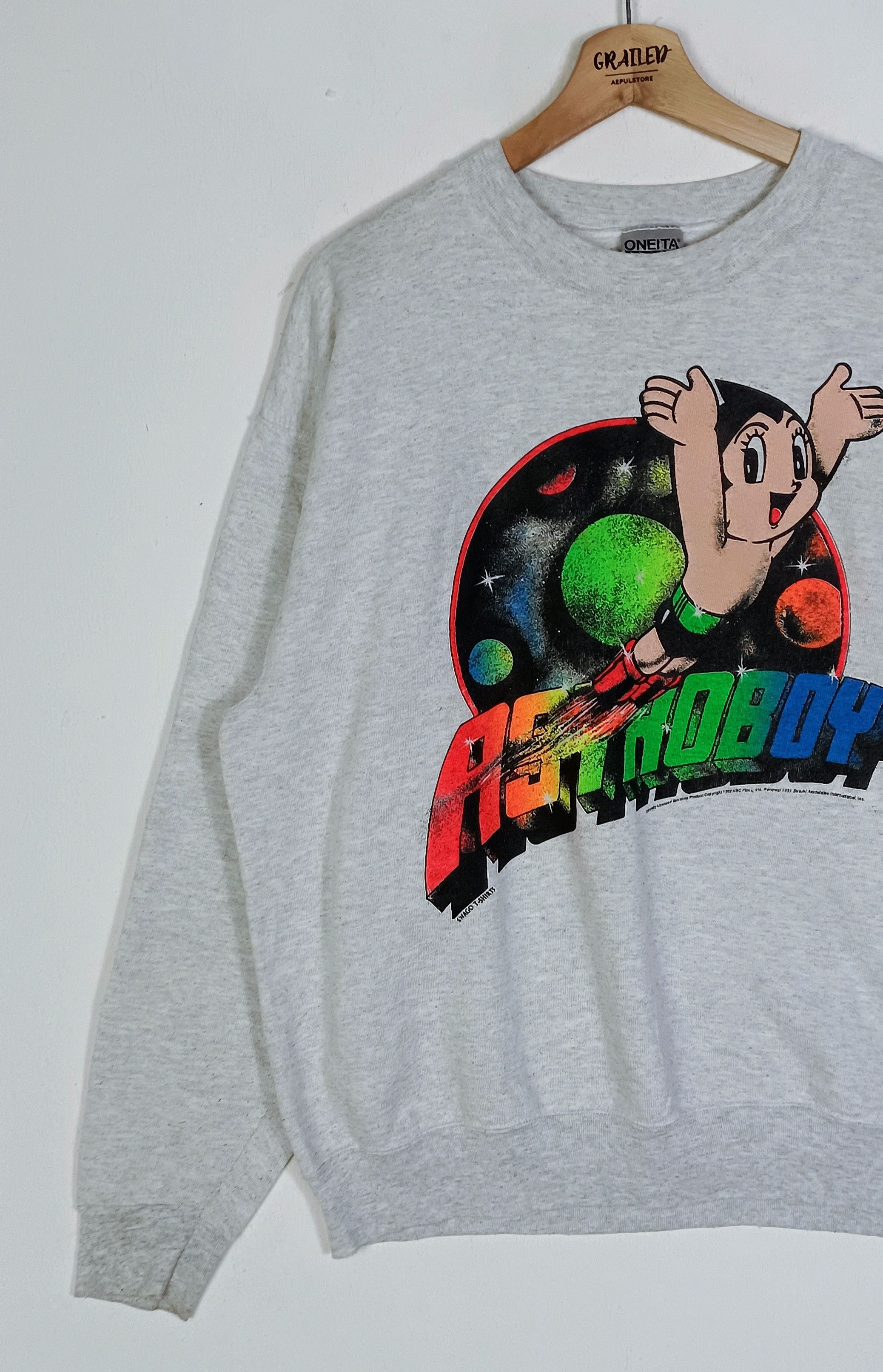 Anime Rare 90s 🔥 USA made Tezuka Osamu ASTRO BOY Size US L / EU 52-54 / 3 - 2 Thumbnail