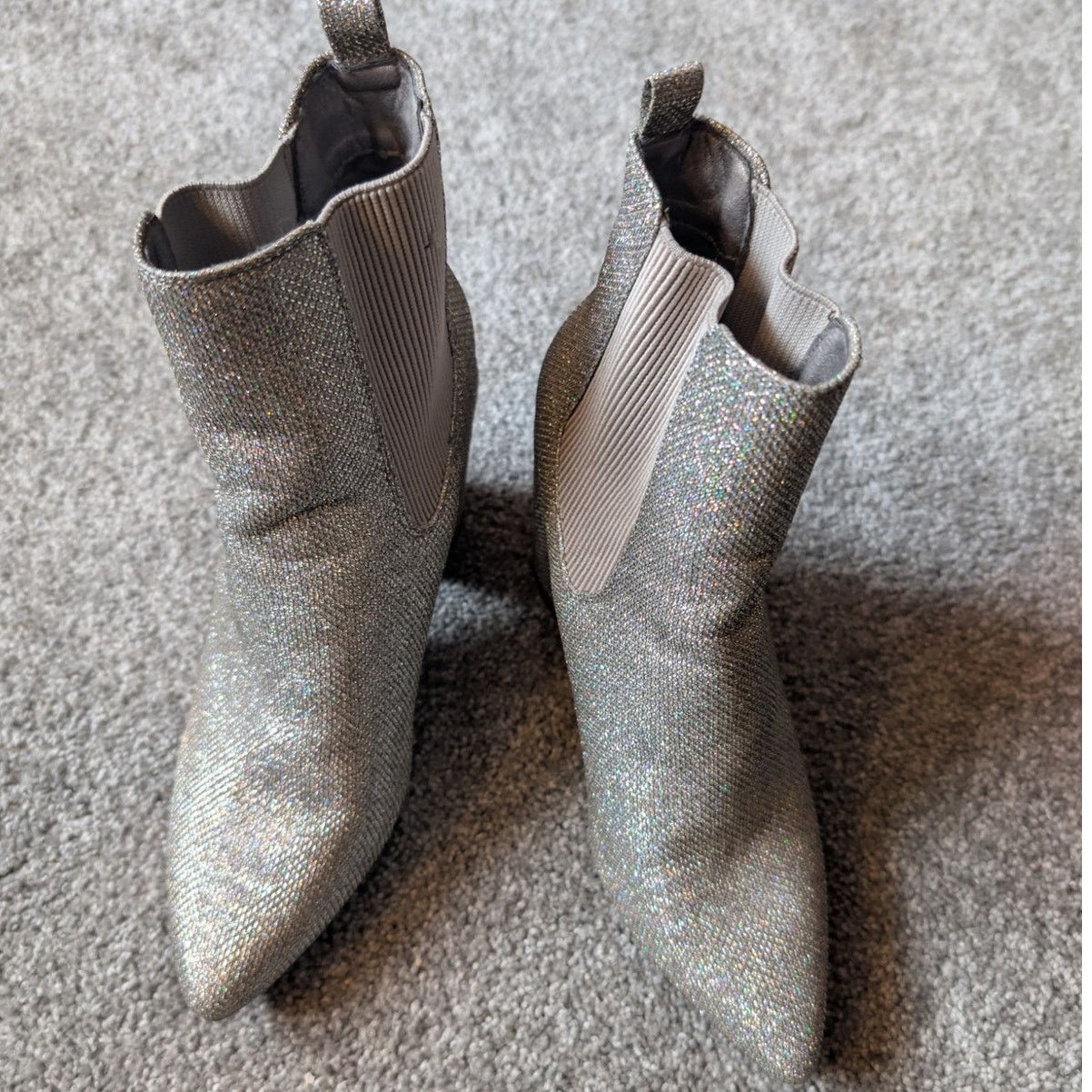 Sugar Grey Sparkle Eras Tour Glitter Boots "Tori" Boots by Sugar Size US 10 / IT 40 - 2 Thumbnail