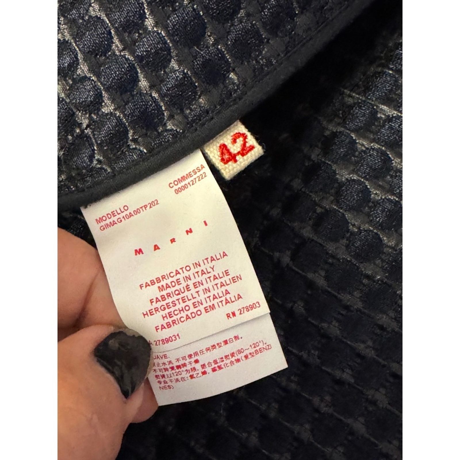 Marni Marni Textured Jacquard Short Sleeve Jacket Size M / US 6-8 / IT 42-44 - 4 Thumbnail