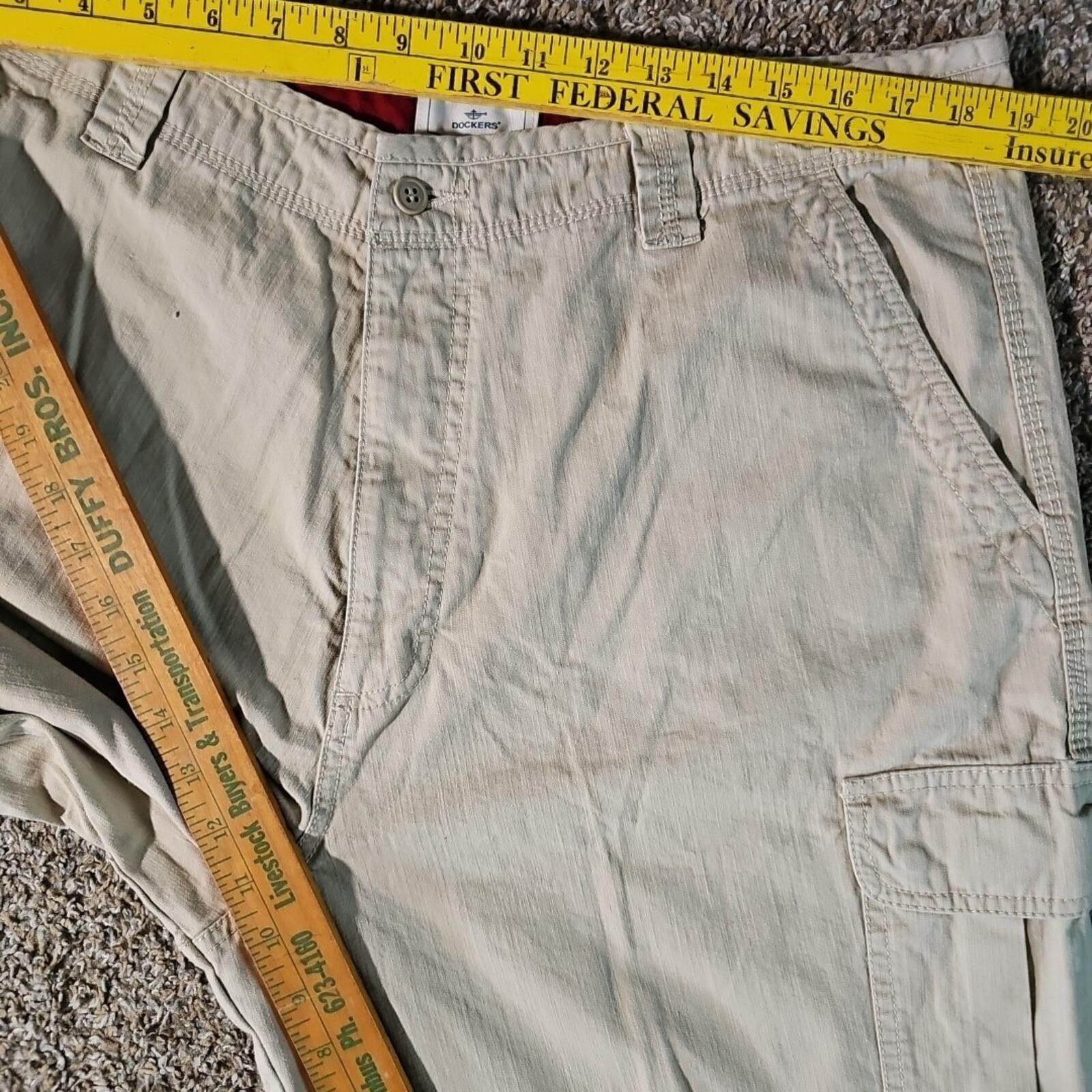 Dockers Dockers Sz 38 Thick Heavy Loose Fit Cargo Shorts Size US 38 / EU 54 - 5 Thumbnail