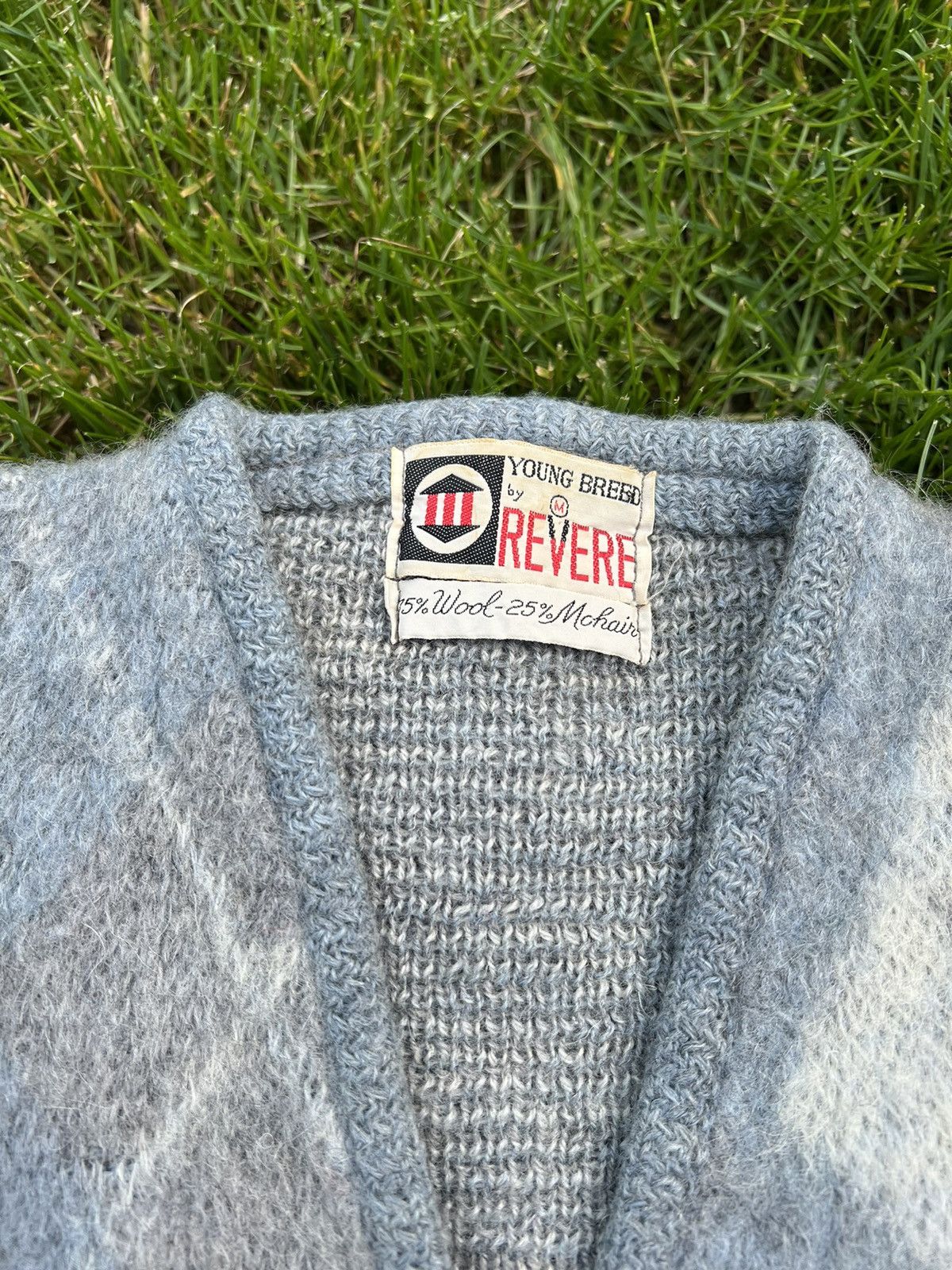Vintage Young Breed By Revere Mens M Cardigan Mohair Wool Sweater Size US M / EU 48-50 / 2 - 3 Thumbnail
